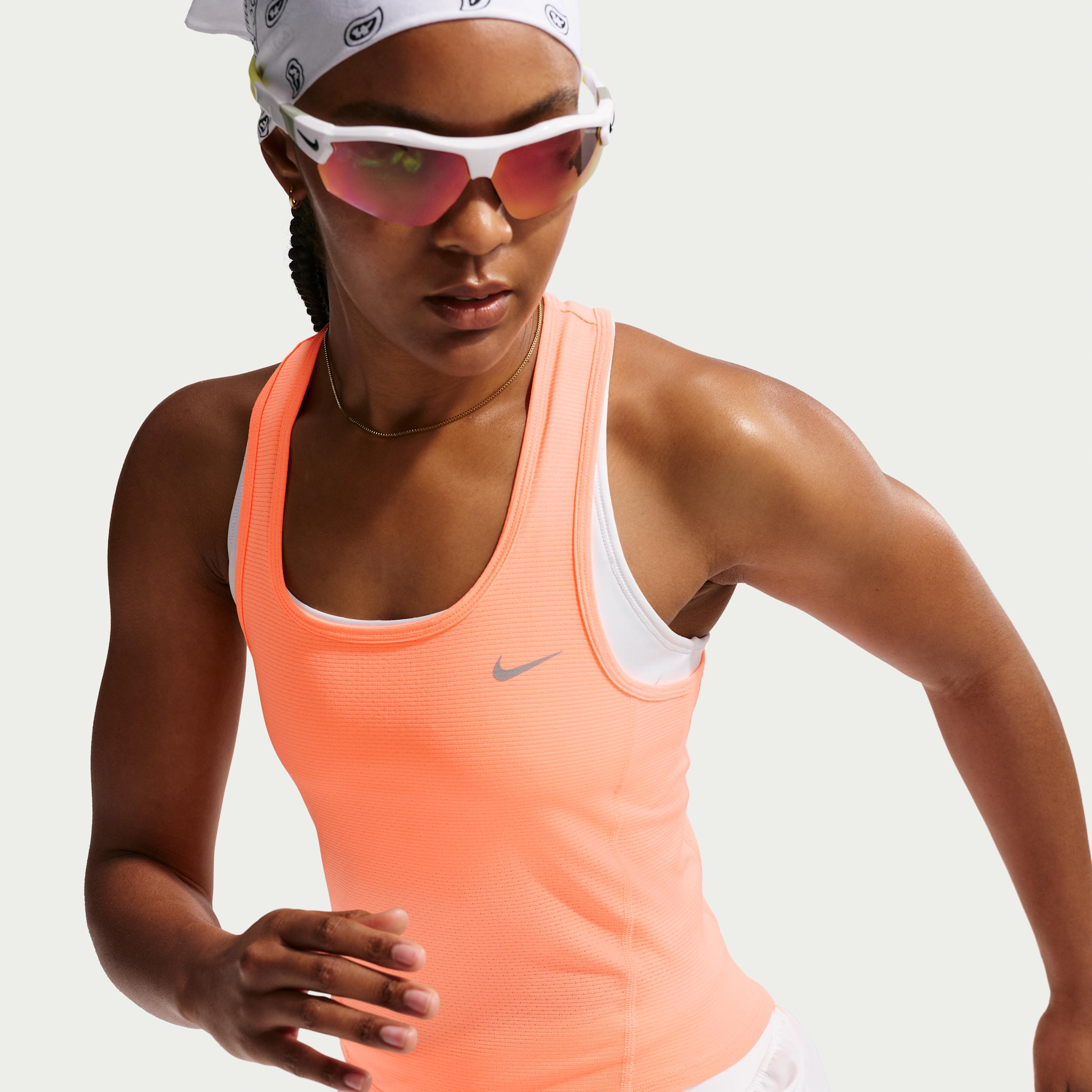 Nike Women's Tempo Dri-FIT Cropped Mesh Tank Top by NIKE