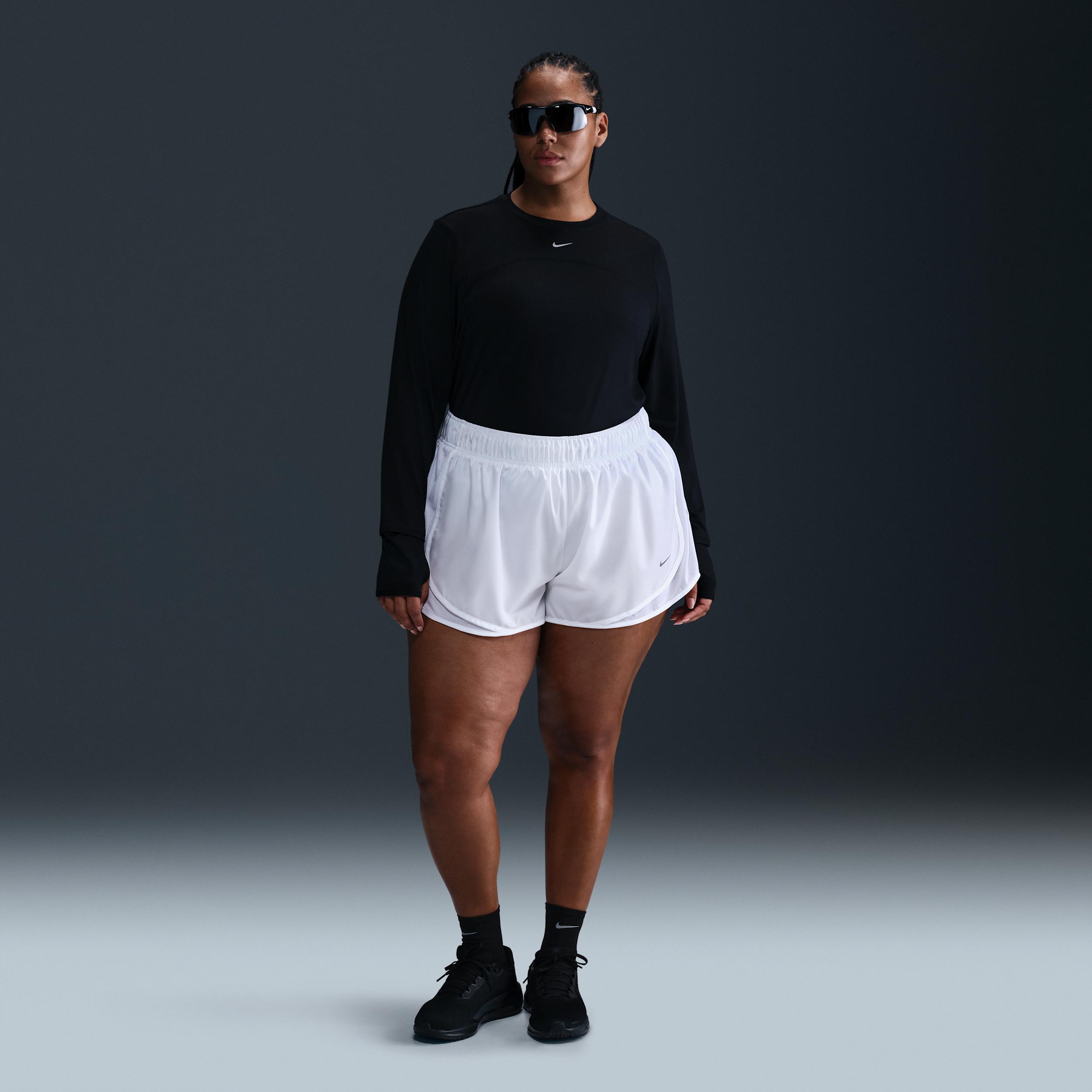 Nike Women's Tempo Dri-FIT Mid-Rise 3" Brief-Lined Running Shorts (Plus Size) by NIKE