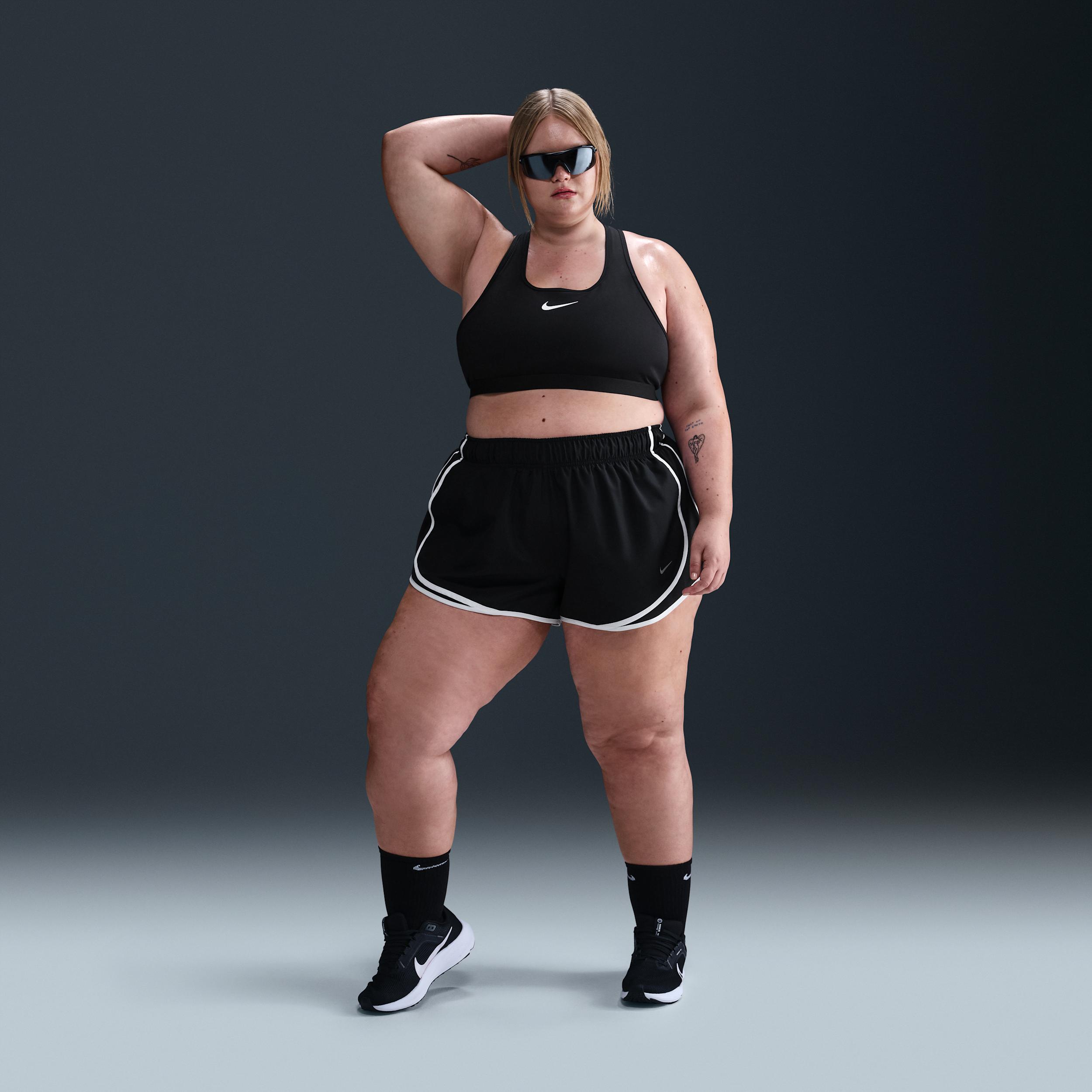 Nike Women's Tempo Dri-FIT Mid-Rise 3" Brief-Lined Running Shorts (Plus Size) by NIKE