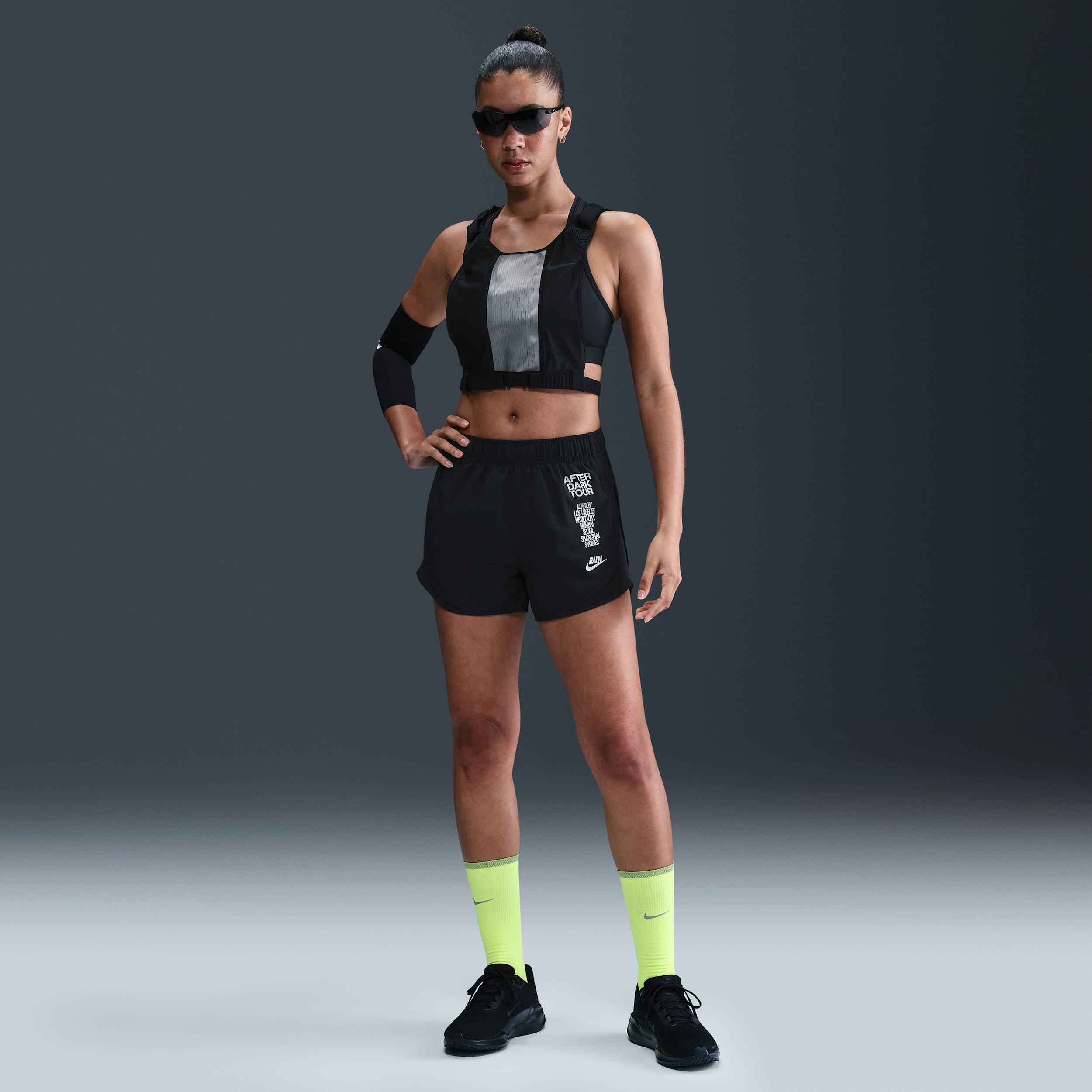 Nike Women's Tempo Dri-FIT Mid-Rise Brief-Lined Running Shorts by NIKE