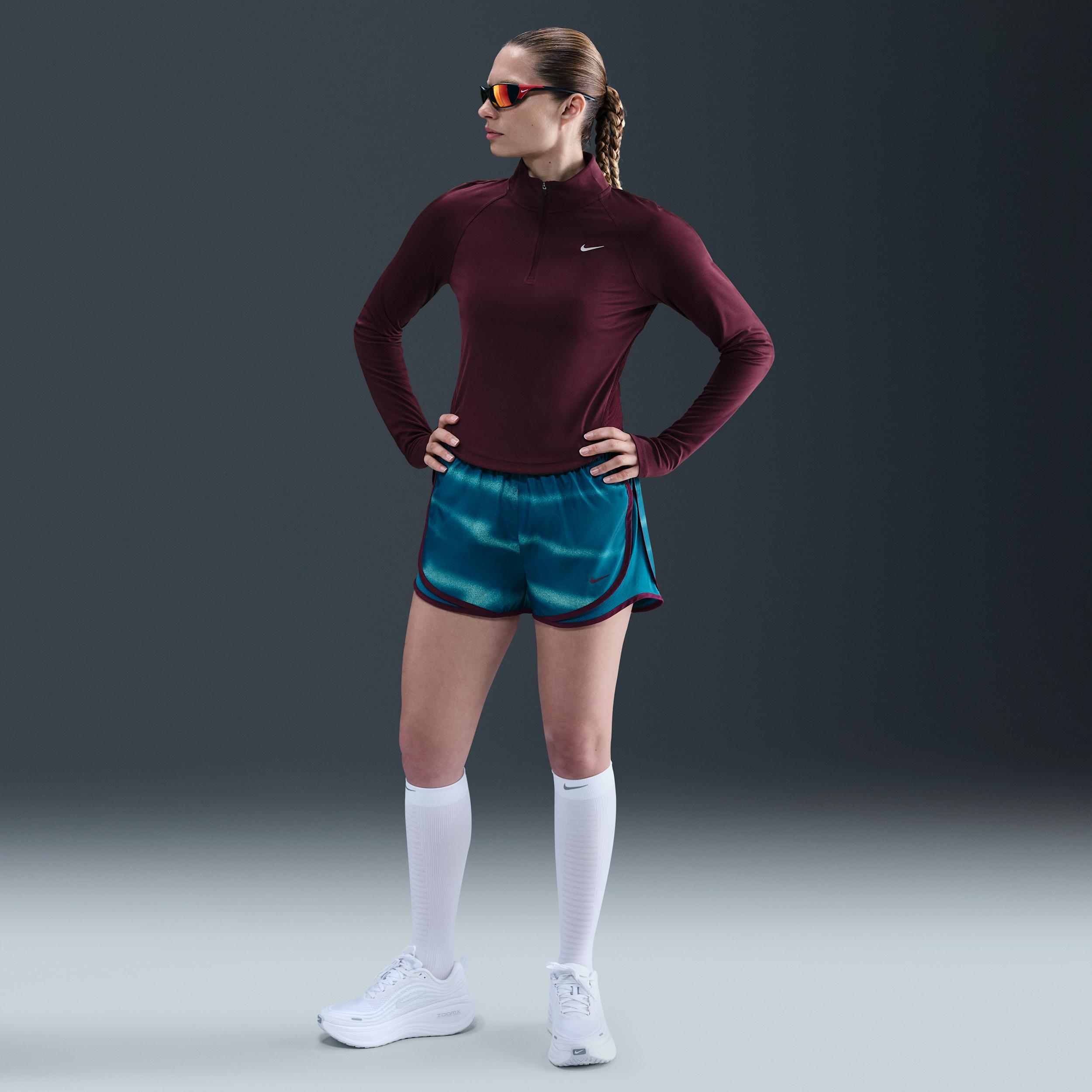 Nike Women's Tempo Dri-FIT Mid-Rise Brief-Lined Running Shorts by NIKE