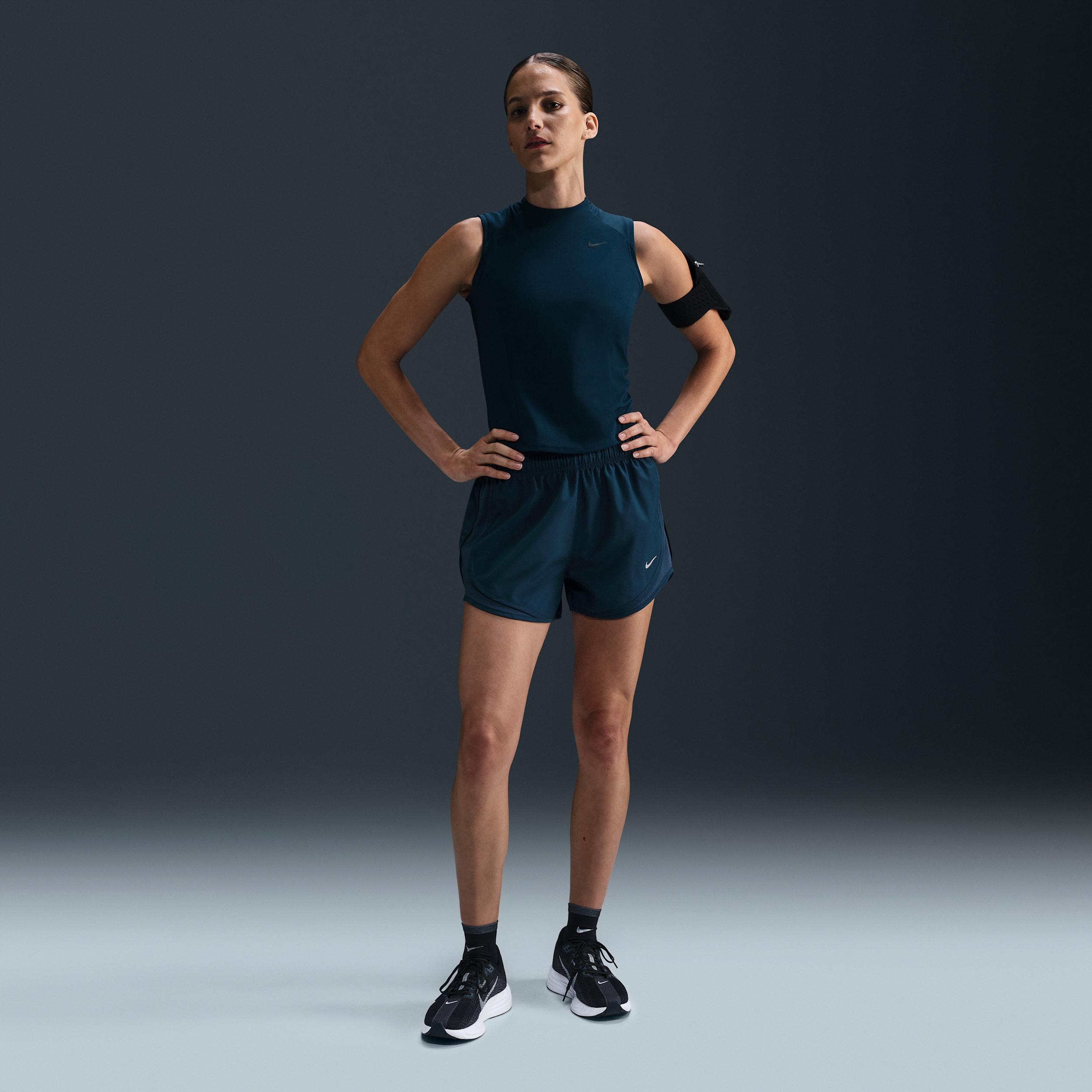 Nike Women's Tempo Dri-FIT Mid-Rise Brief-Lined Running Shorts by NIKE