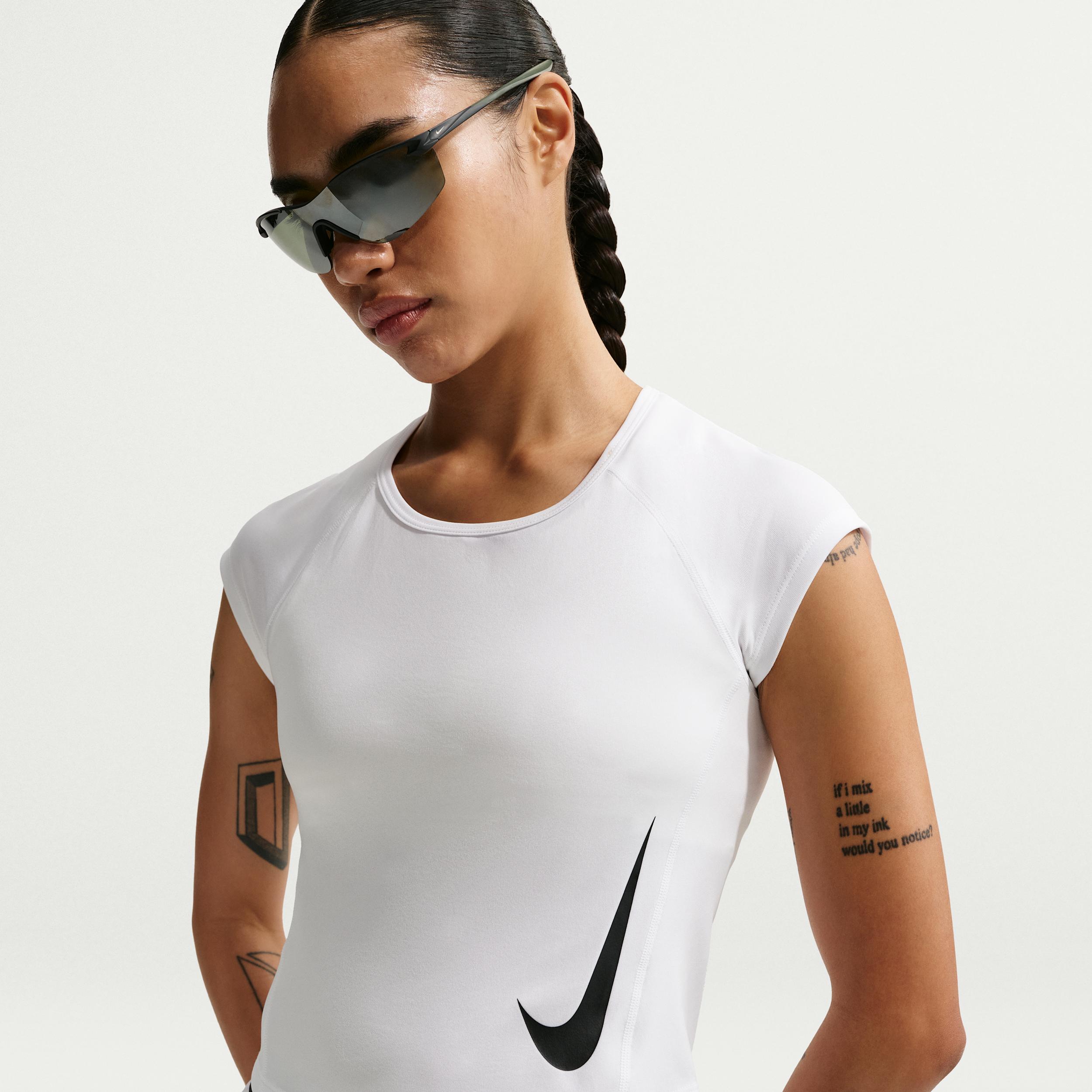 Nike Women's Tempo Swoosh Dri-FIT Cap-Sleeve Running Top by NIKE