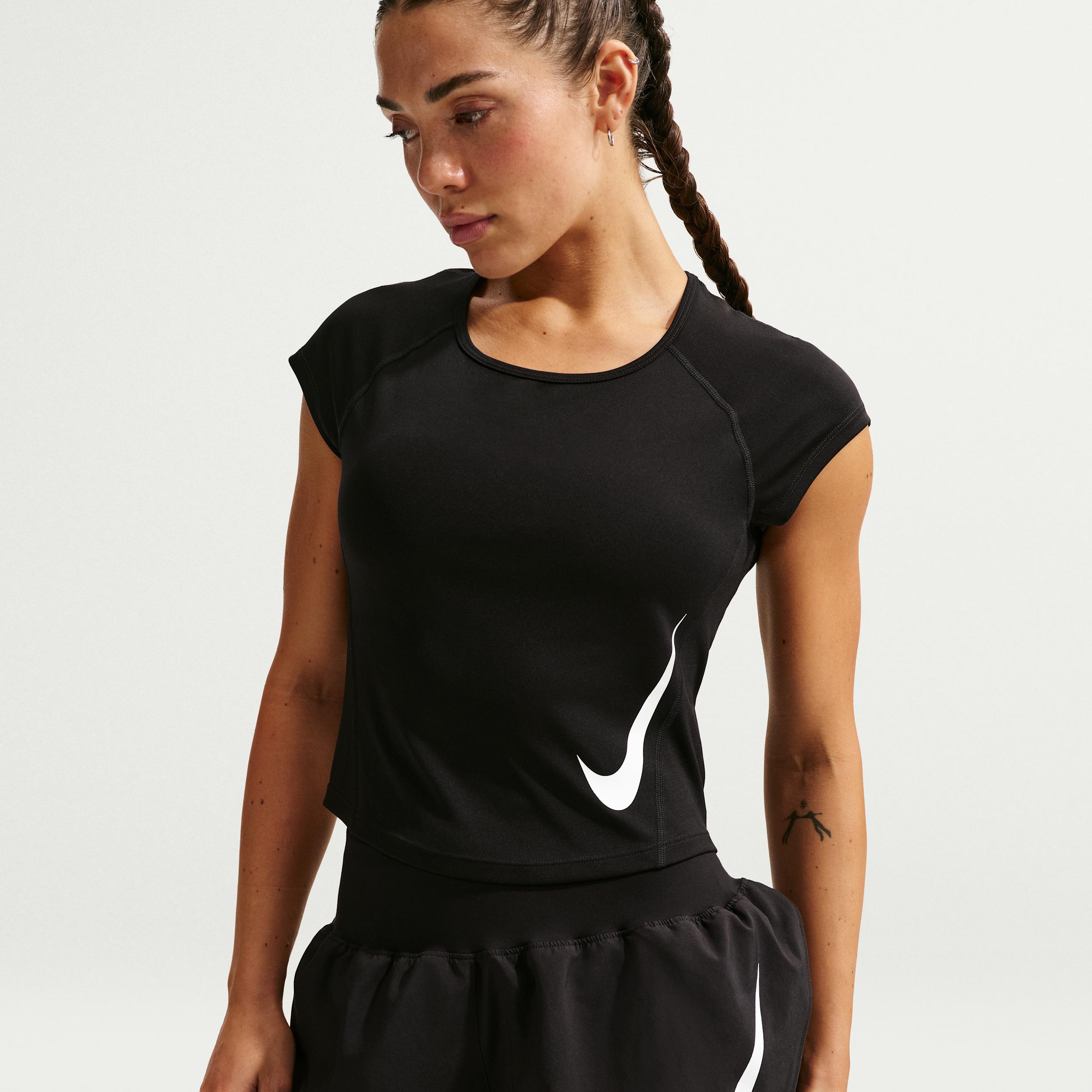 Nike Women's Tempo Swoosh Dri-FIT Cap-Sleeve Running Top by NIKE