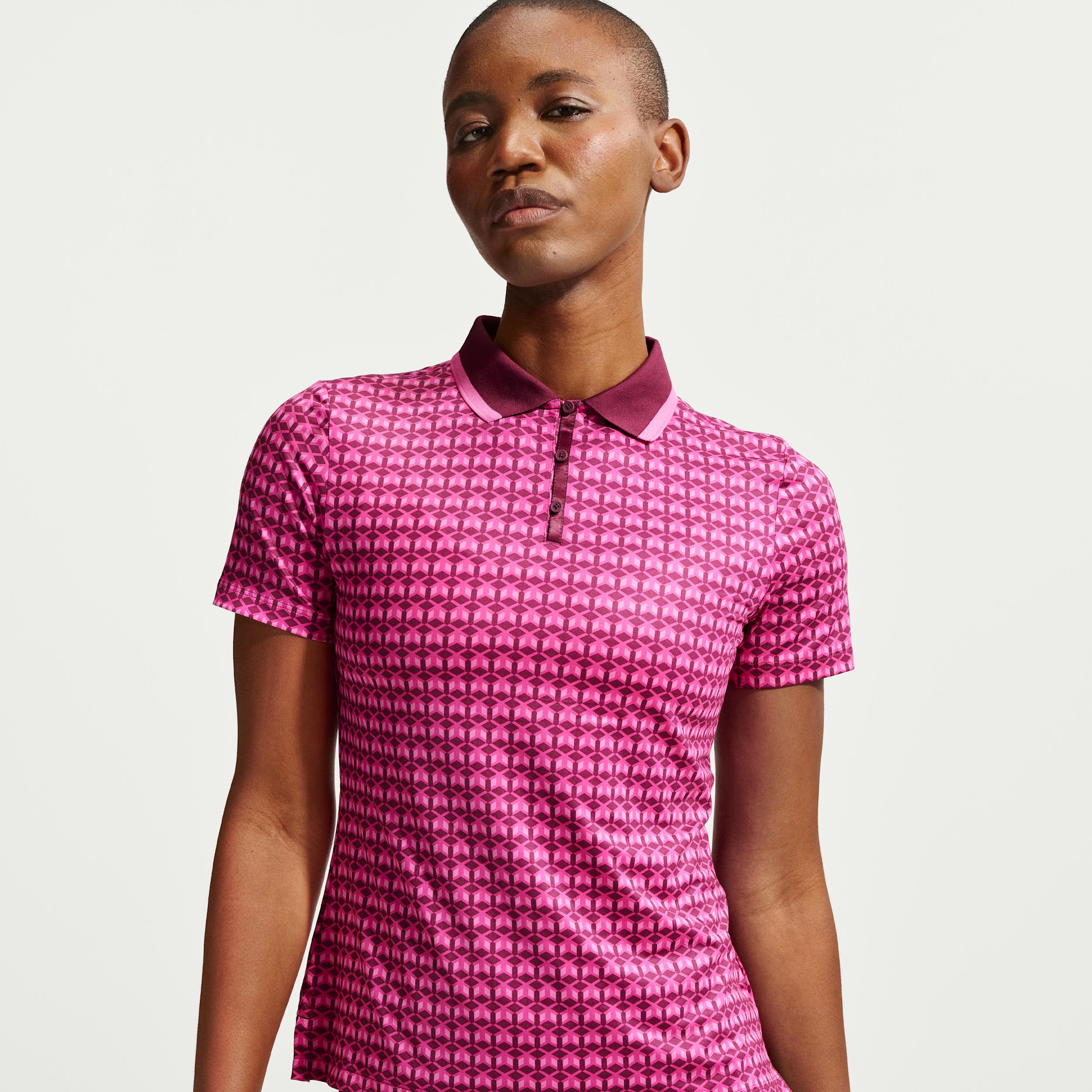 Nike Women's Tour Dri-FIT Short-Sleeve Printed Golf Polo by NIKE