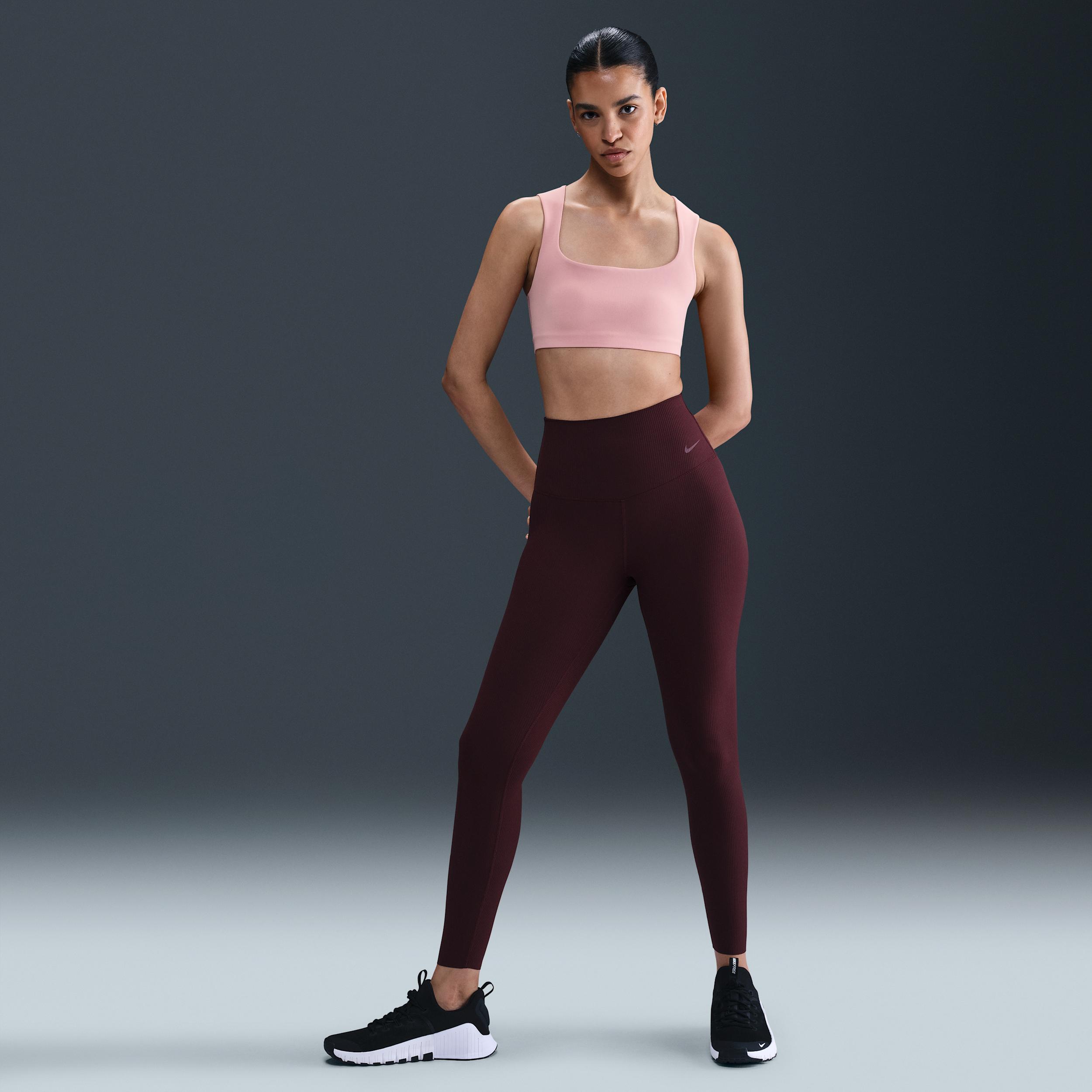 Nike Women's Zenvy Rib High-Waisted 7/8 Leggings by NIKE