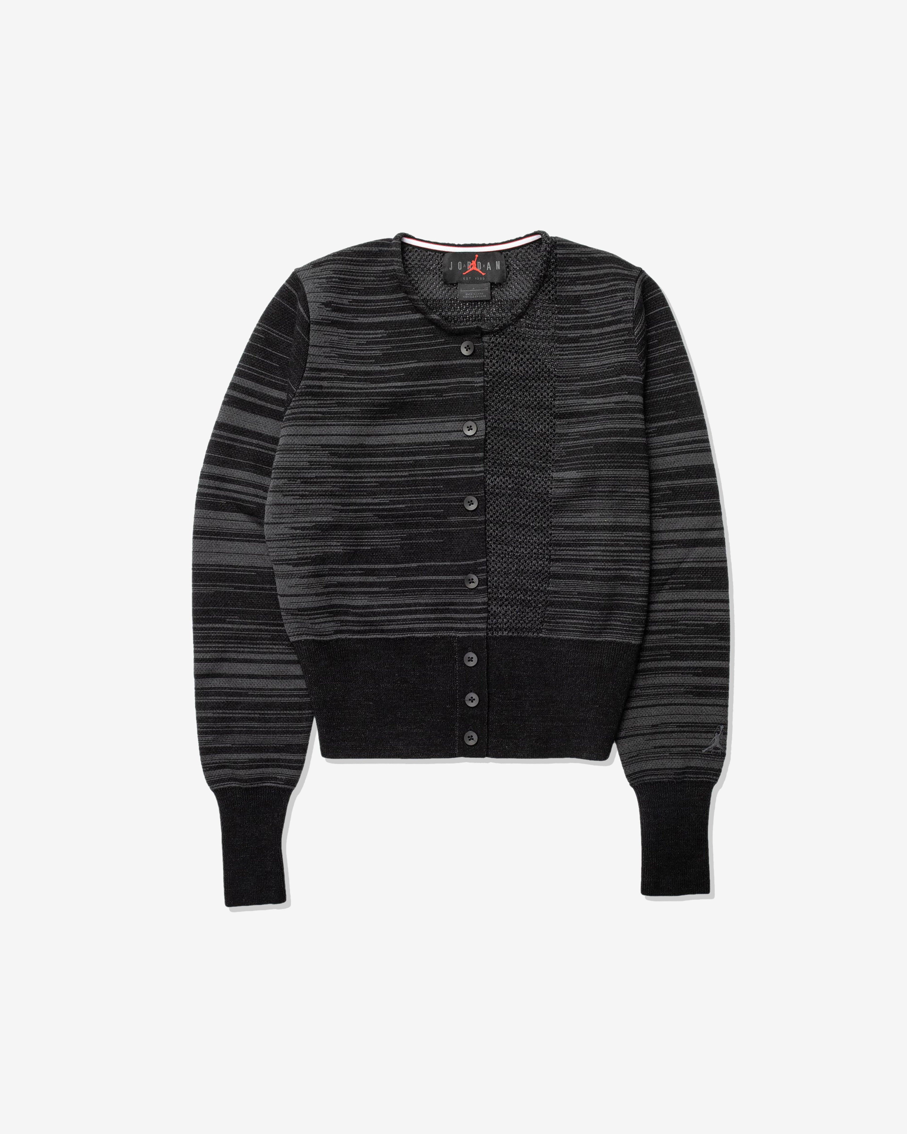 Nike x Téla - Air Jordan Women's Knitwear Cardigan - (Smoke Grey/Black) by NIKE