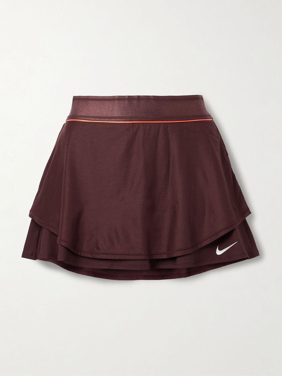 NikeCourt Slam layered ribbed Dri-FIT tennis skirt by NIKE NikeCourt Slam layered ribbed Dri-FIT tennis skirt by NIKE