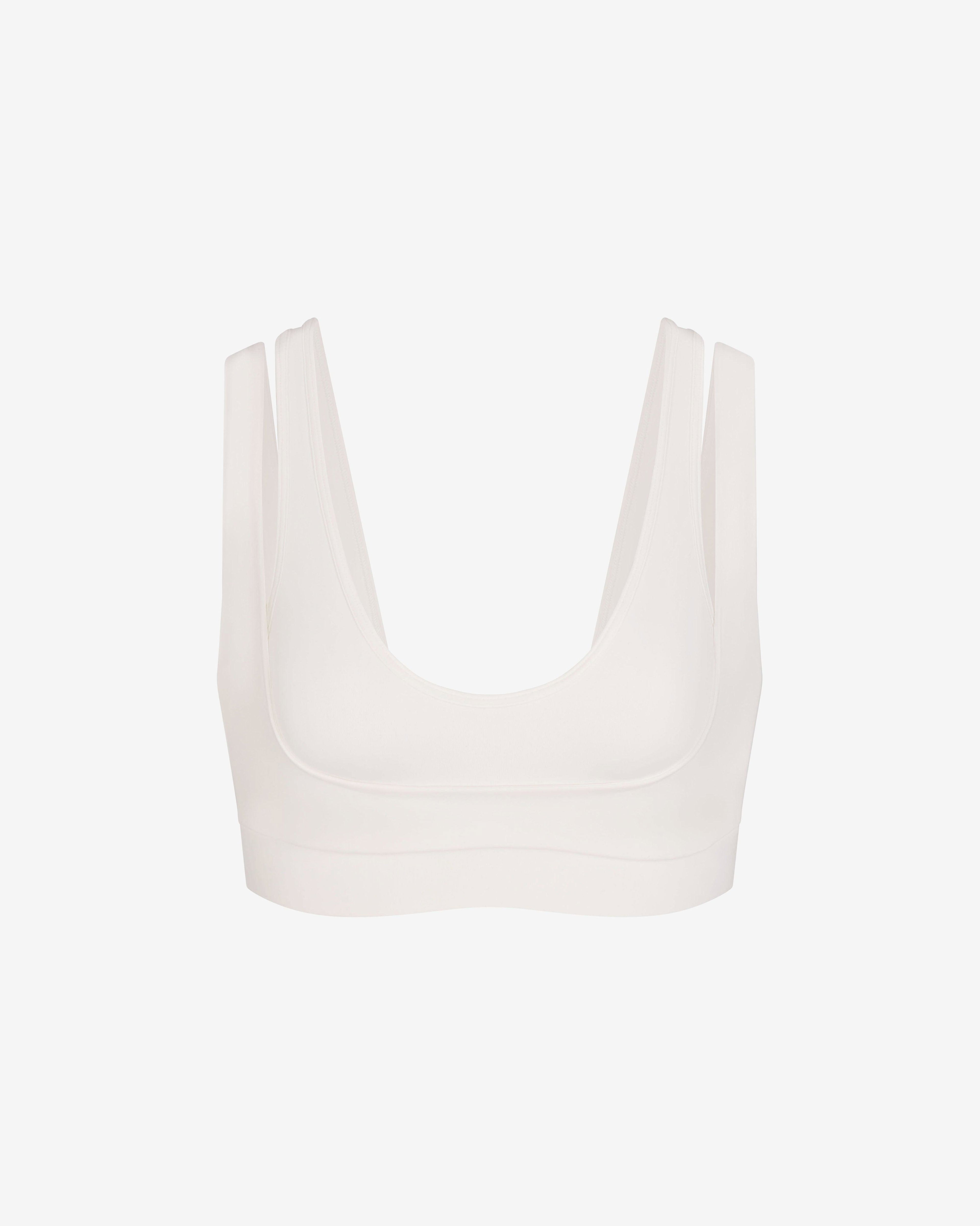NikeSKIMS - Women's Double-Strap Scoop Bra - (Ivory) by NIKE