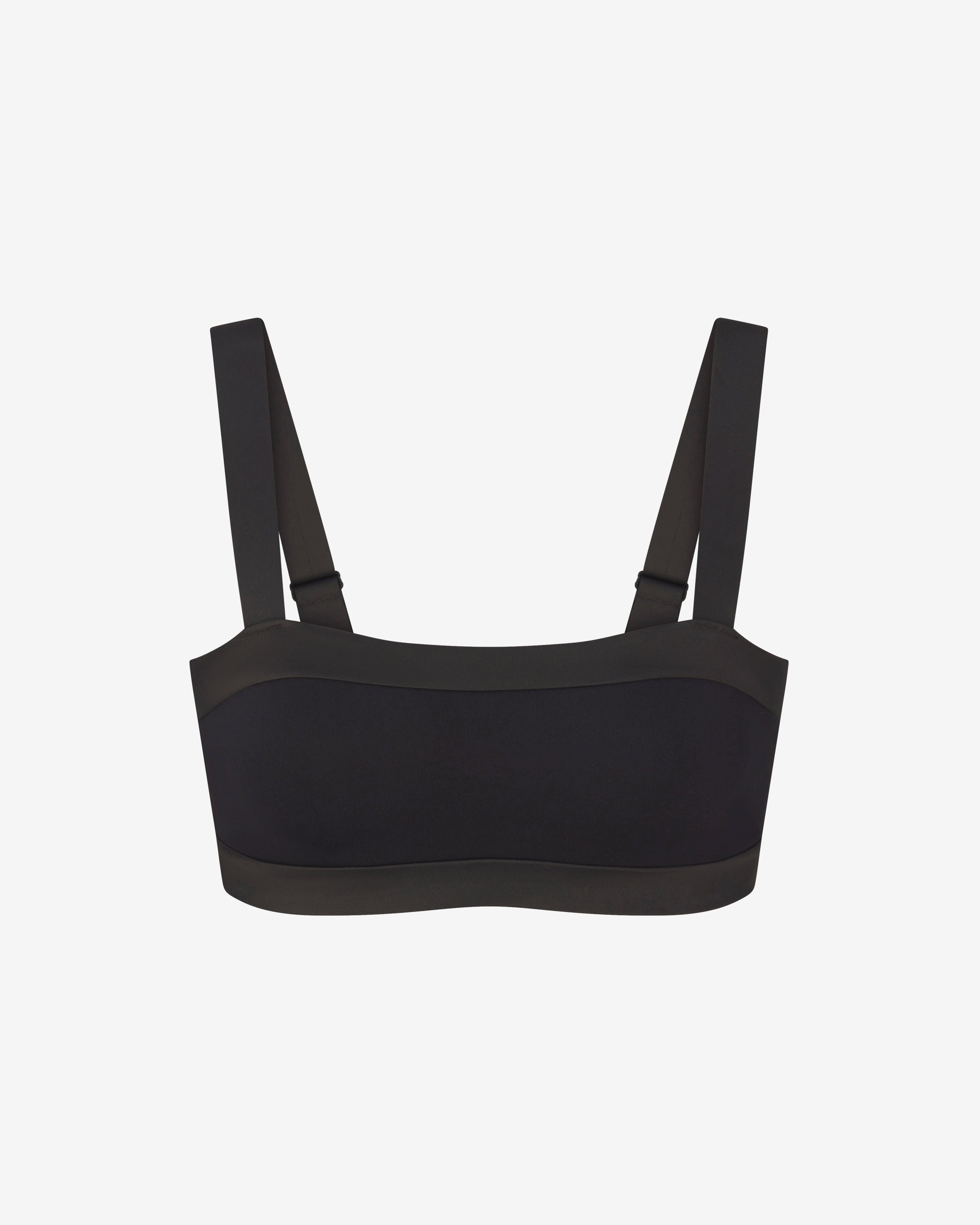 NikeSKIMS - Women's Shine Scoop Neck Bra Top - (Obsidian) by NIKE