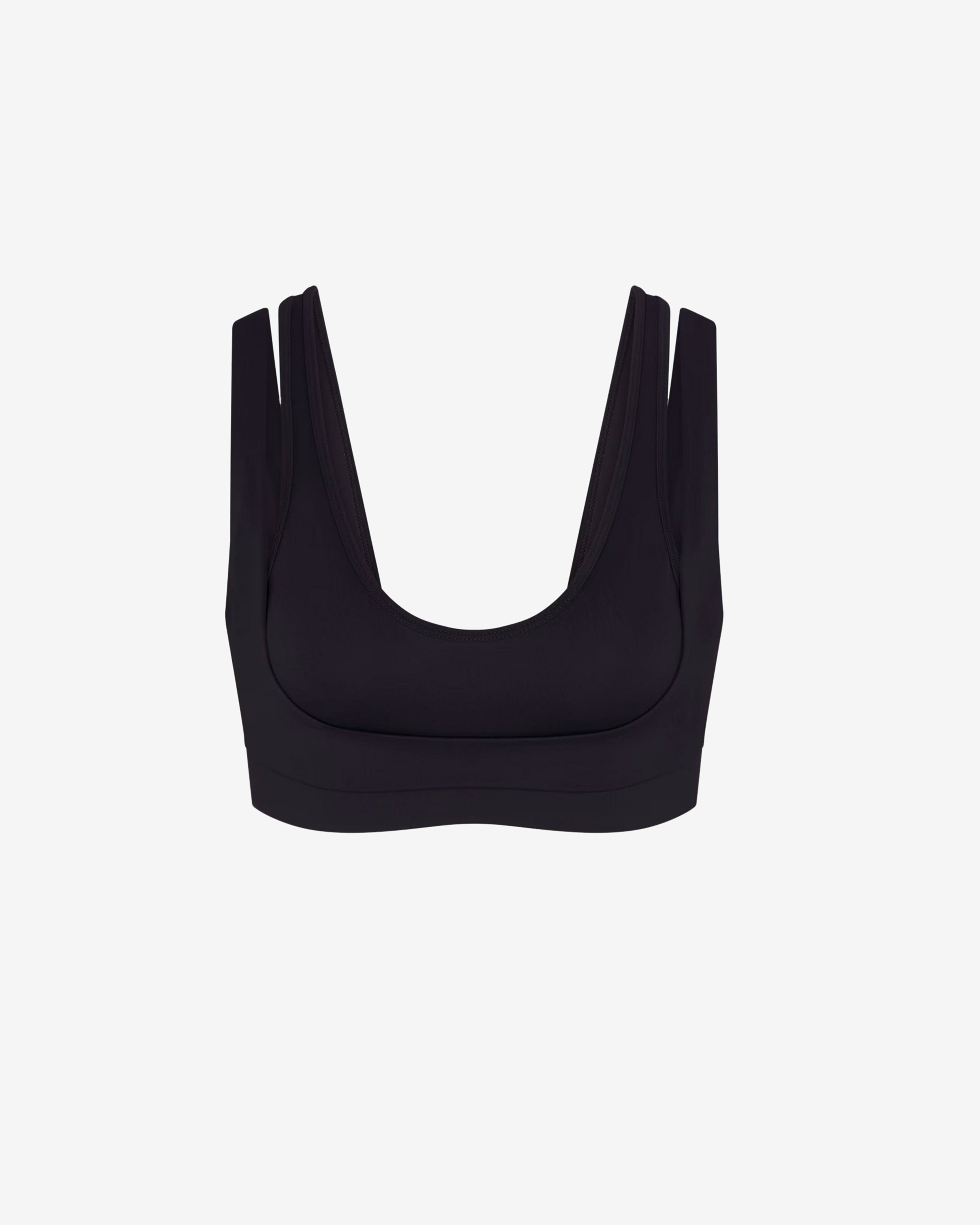 NikeSkims - Women's Matte Double-Strap Scoop Bra - (Obisidian) by NIKE