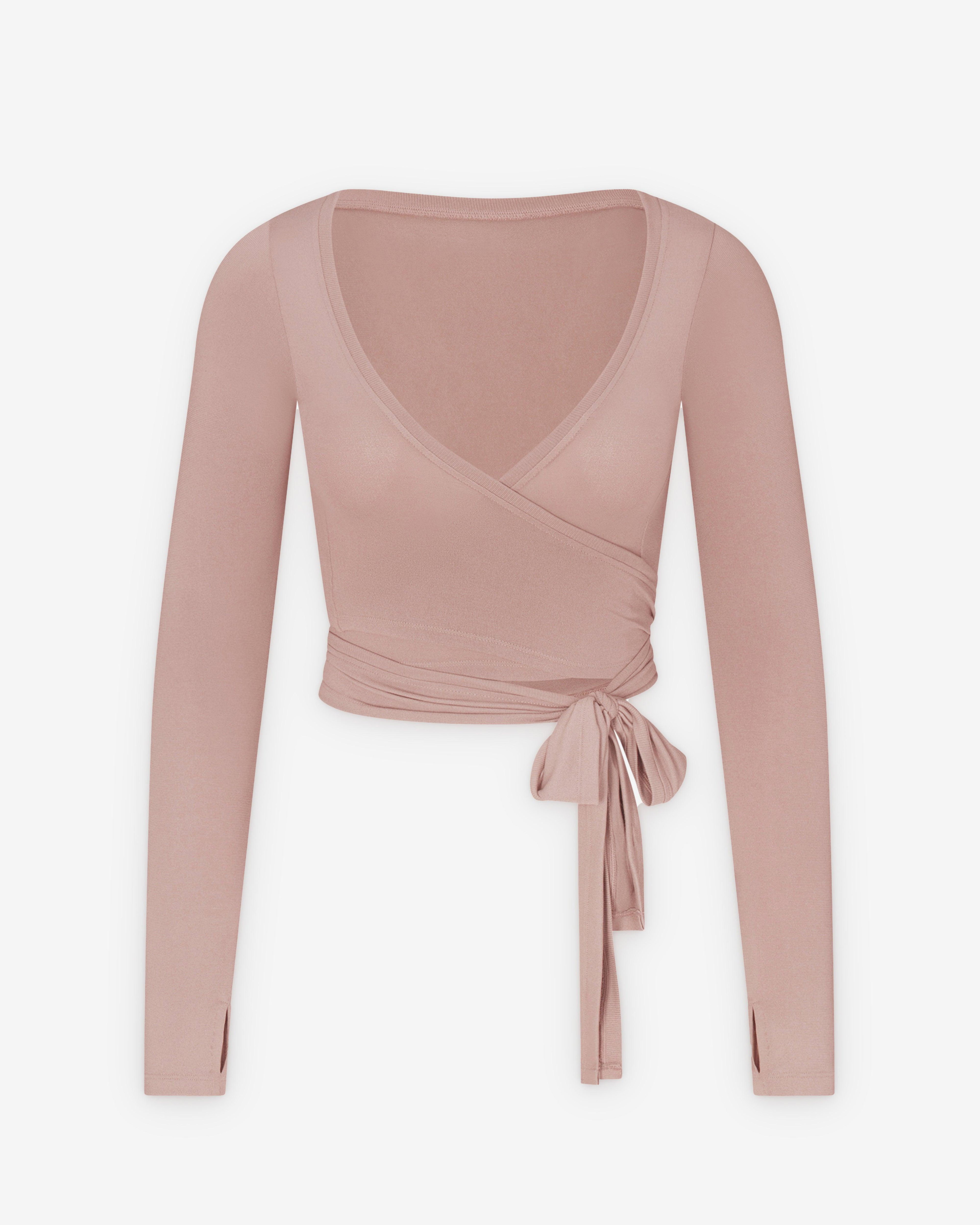 NikeSkims - Women's Stretch Knit Ls Wrap Top - (Himalayan) by NIKE
