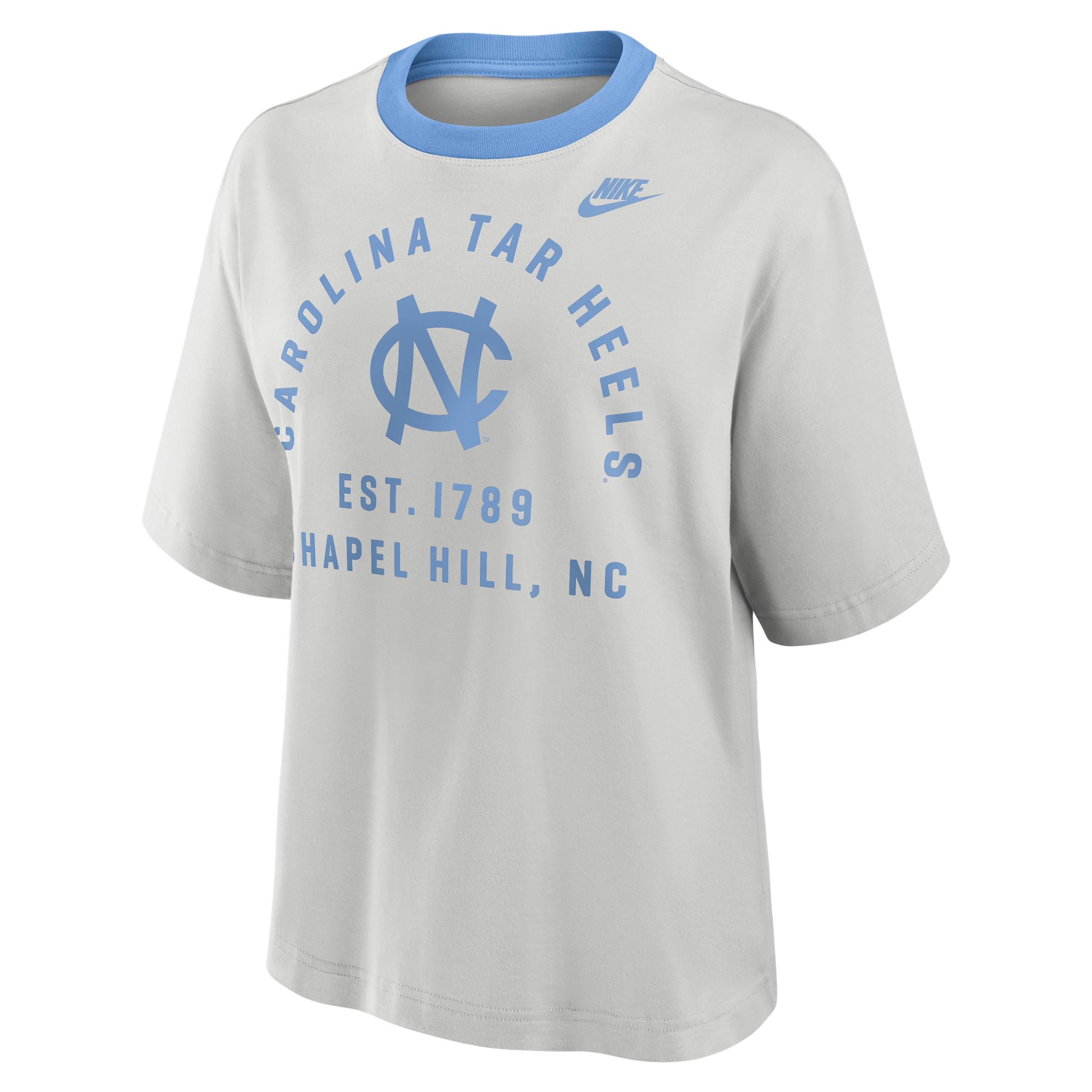 North Carolina Legacy Arch Script Boxy Nike Women's College T-Shirt by NIKE
