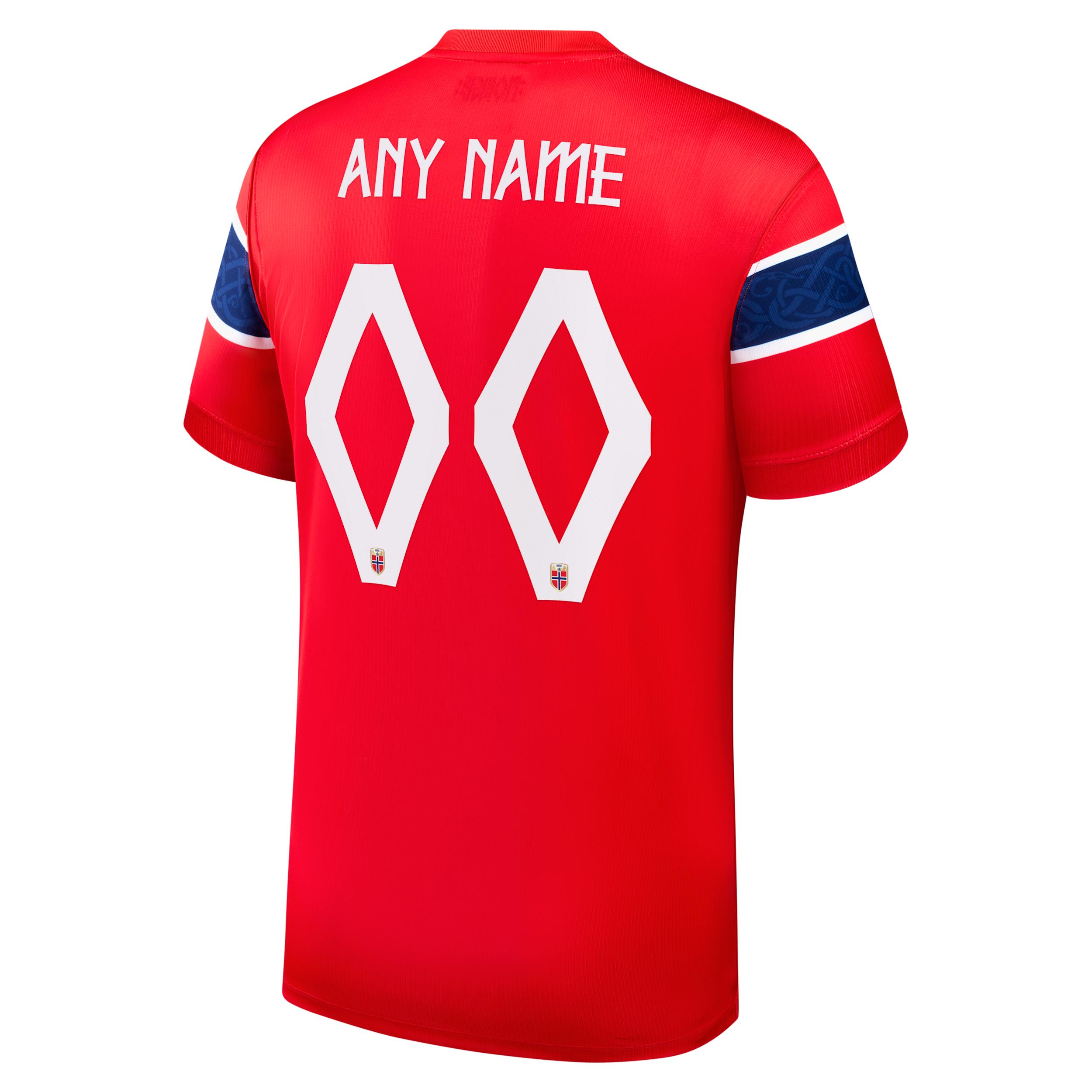 Norway 2026 Stadium Home Nike Men's Dri-FIT Soccer Replica Custom Jersey By You by NIKE