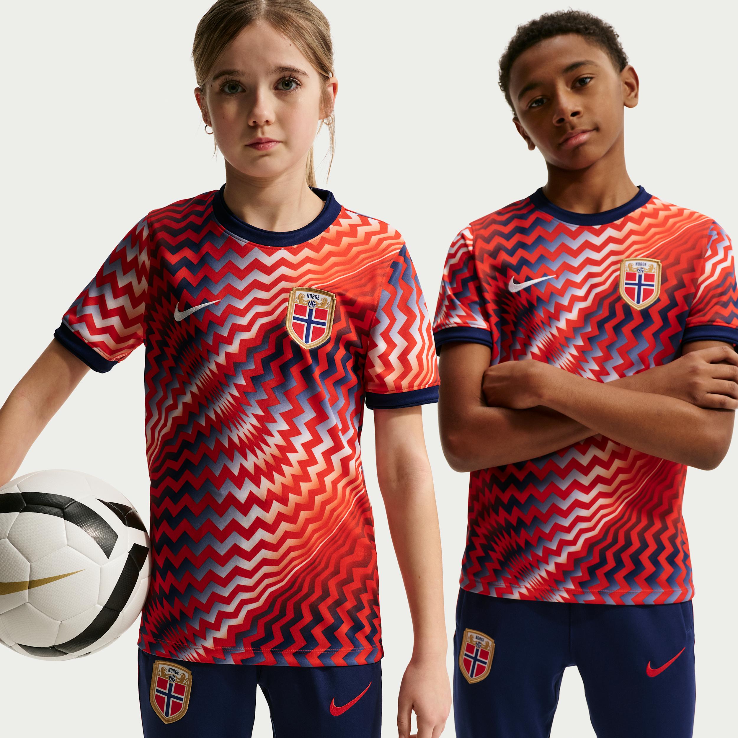 Norway Big Kids' Nike Dri-FIT Soccer Pre-Match Short-Sleeve Top by NIKE