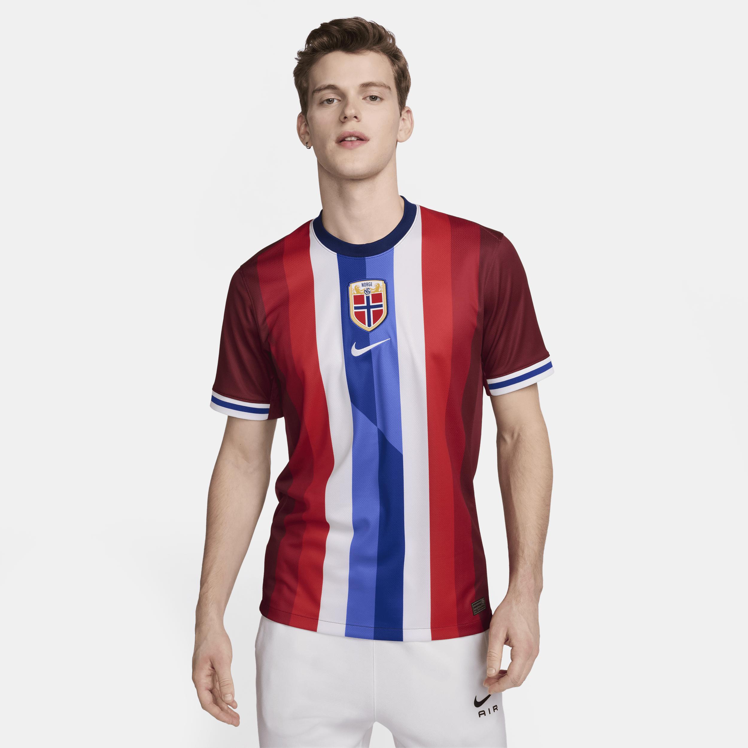 Norway (Team) 2024/25 Stadium Home Nike Men's Dri-FIT Soccer Replica Jersey by NIKE Norway (Team) 2024/25 Stadium Home Nike Men's Dri-FIT Soccer Replica Jersey by NIKE