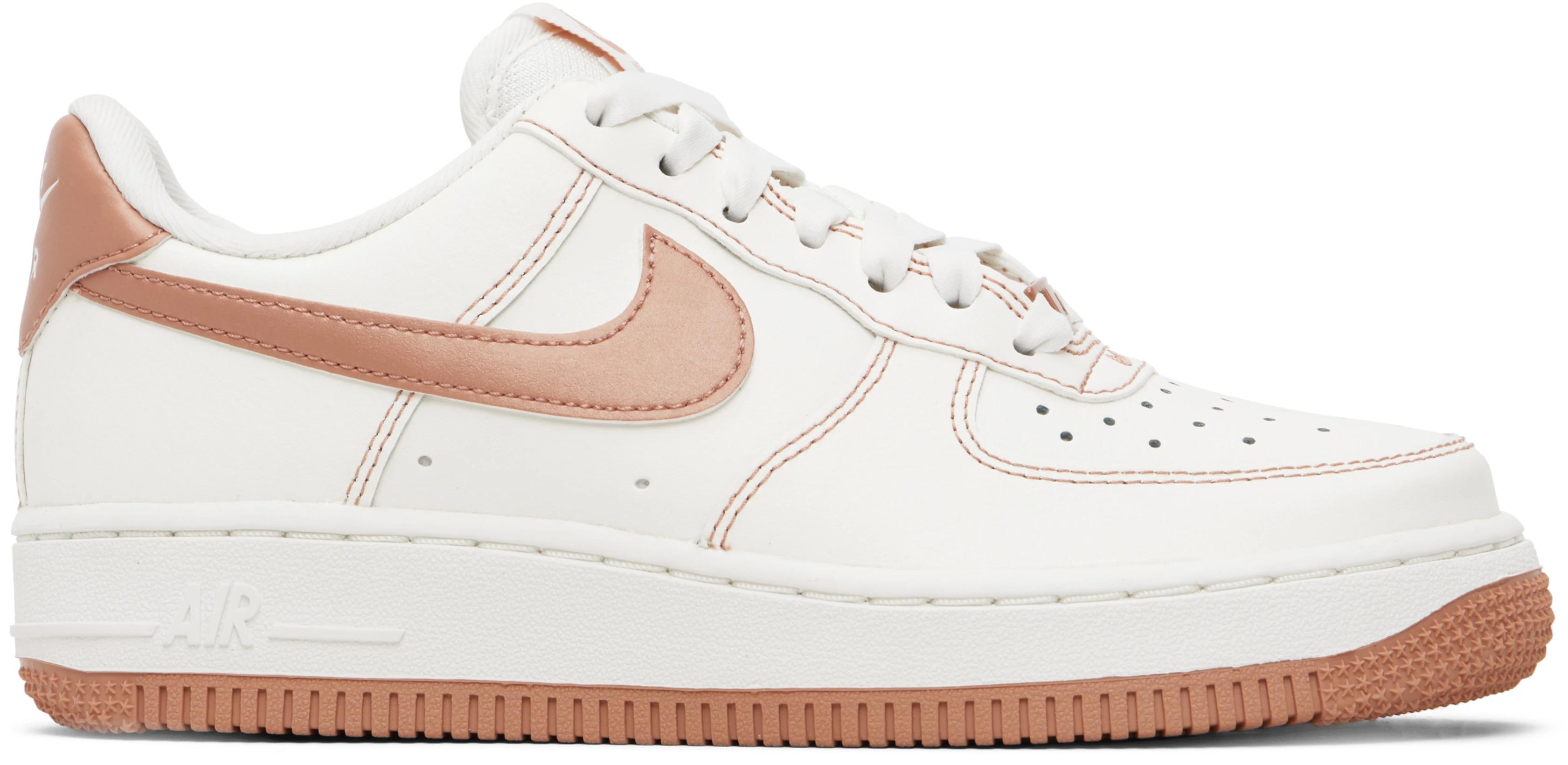 Off-White & Pink Air Force 1 '07 Sneakers by NIKE