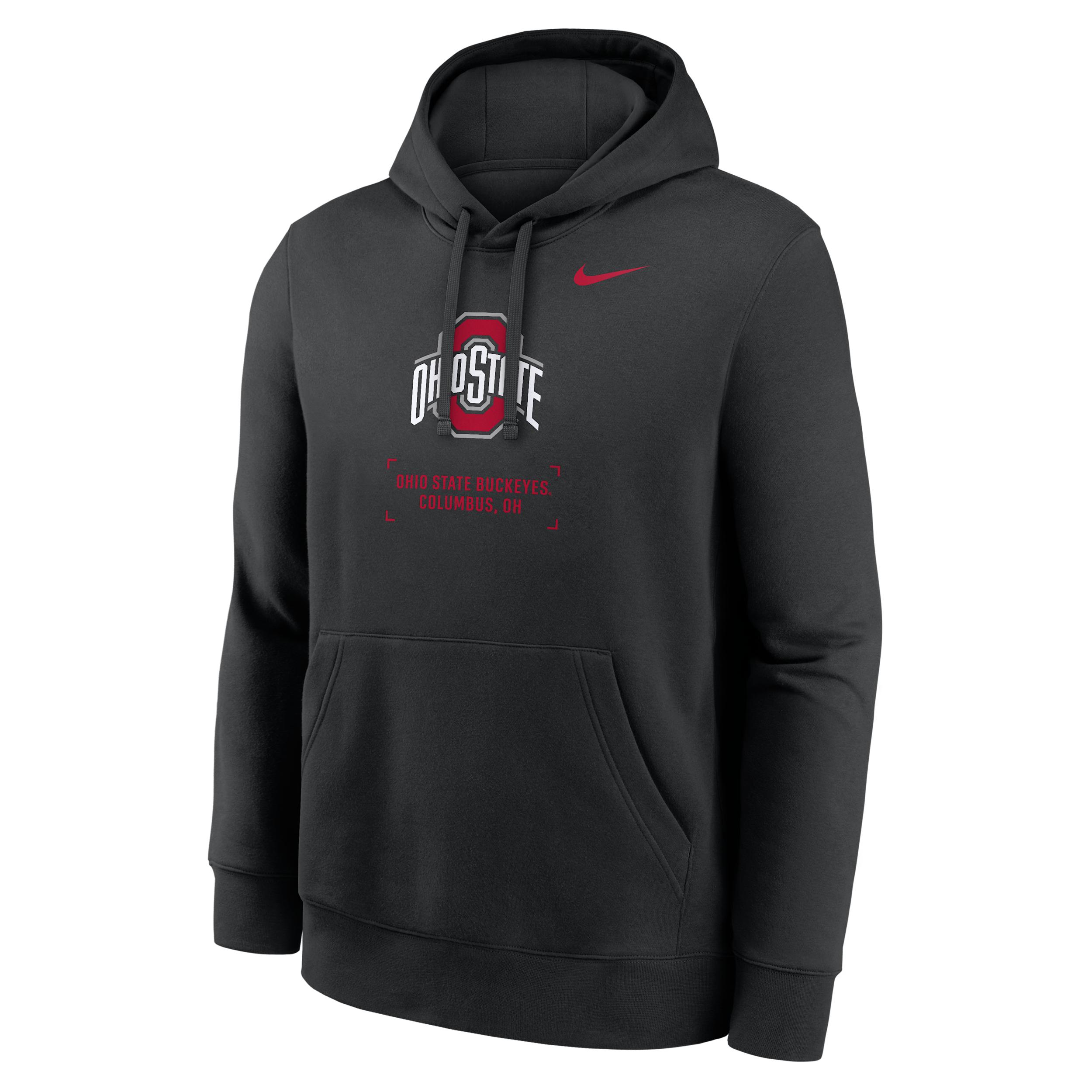 Ohio State Club Basketball 2-Hit Nike Men's College Pullover Hoodie by NIKE