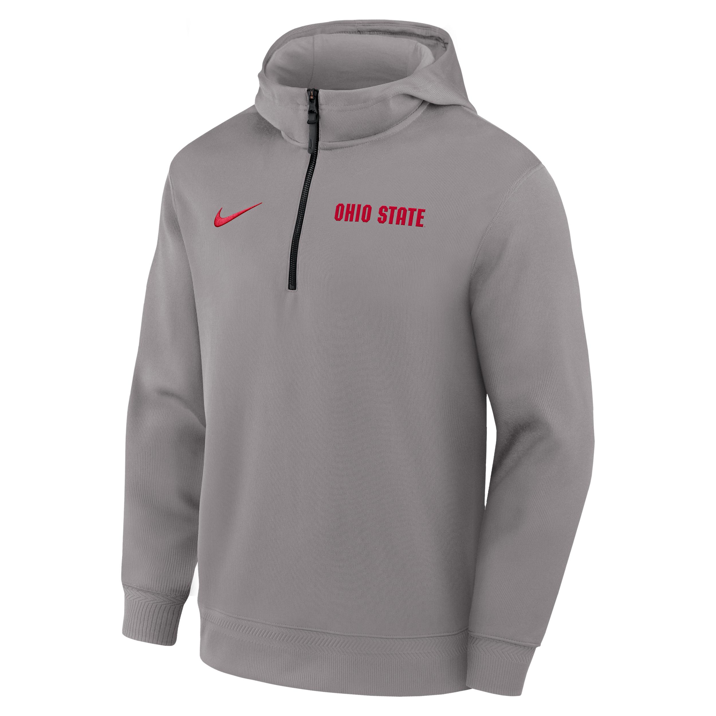 Ohio State Coaches Premium Menâs Nike Men's Dri-FIT College 1/4-Zip Hoodie by NIKE