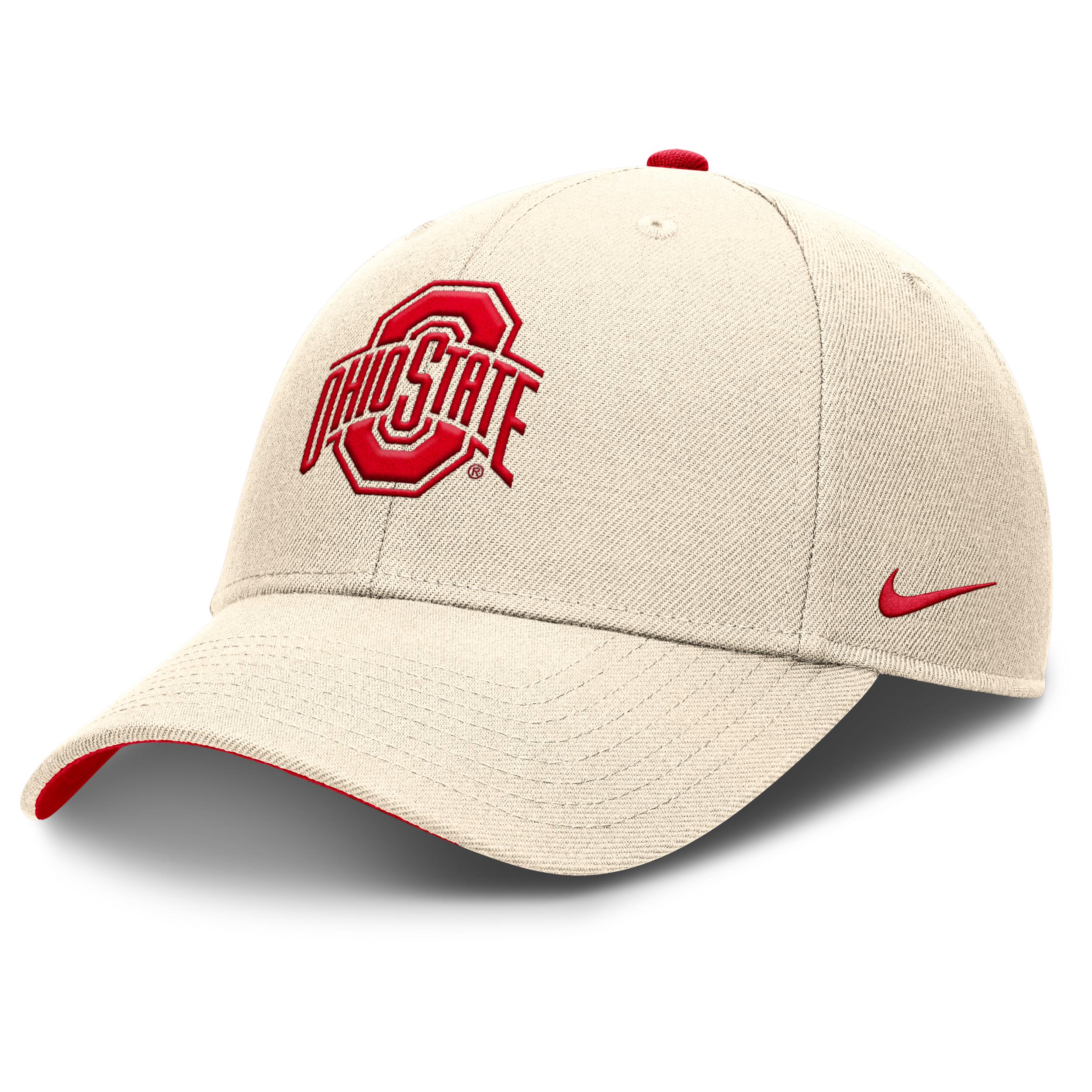 Ohio State Primetime Rise Nike Men's Dri-FIT College Trucker Adjustable Hat by NIKE