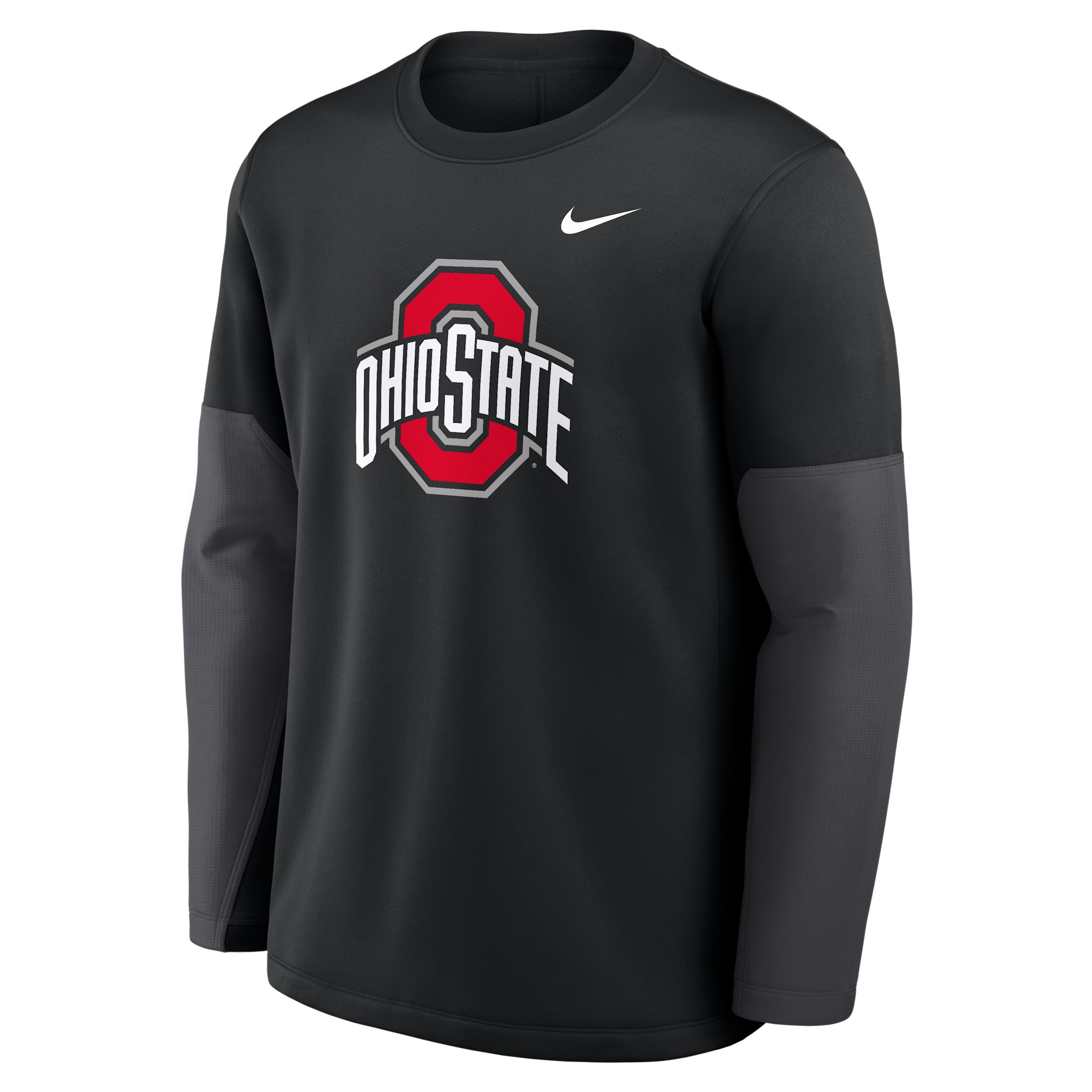 Ohio State Sideline Coach Nike Men's Therma-FIT College Long-Sleeve T-Shirt by NIKE
