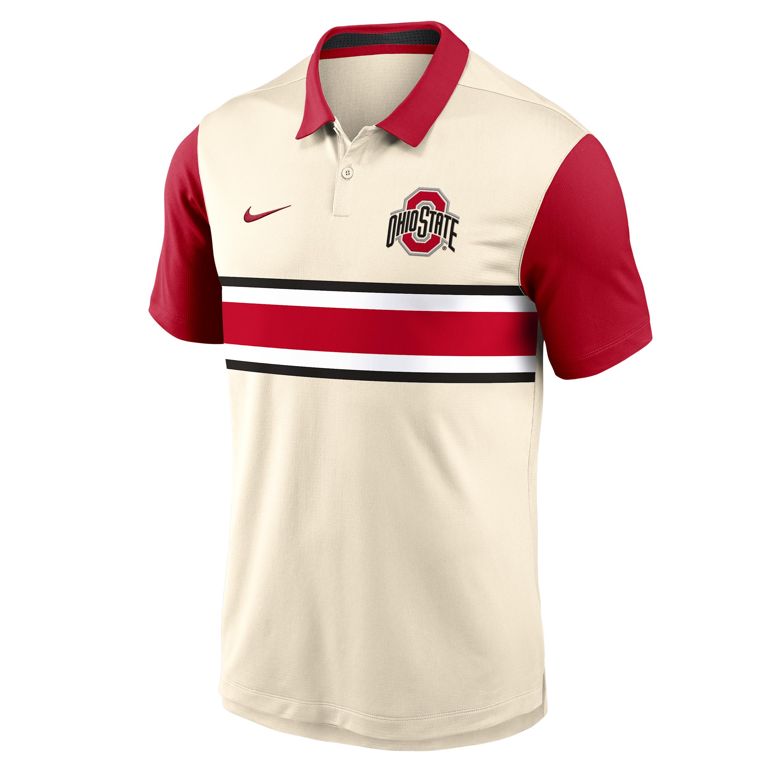 Ohio State Vapor Primary Logo Nike Men's Dri-FIT College Polo by NIKE