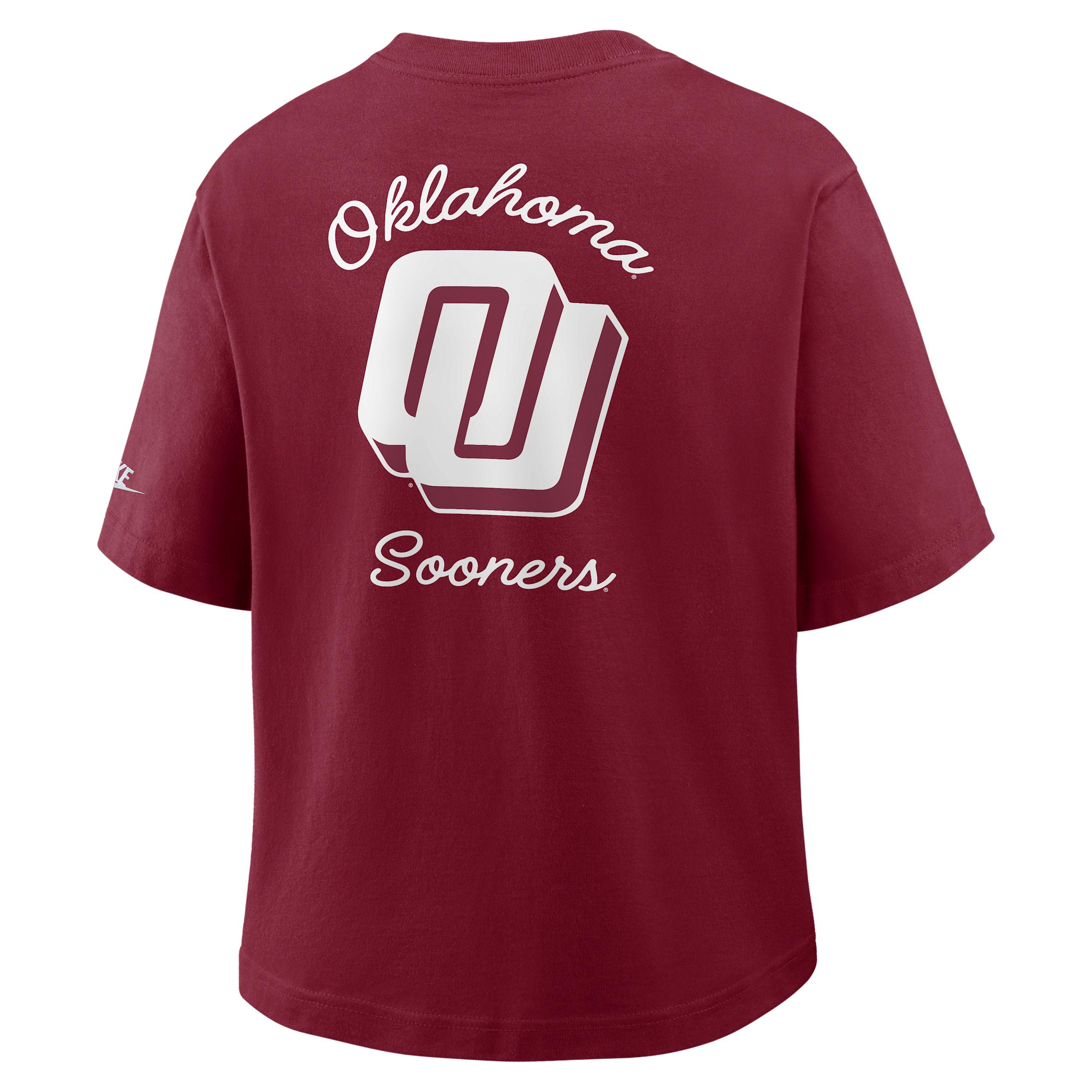 Oklahoma Legacy Pocket Boxy Nike Women's College T-Shirt by NIKE