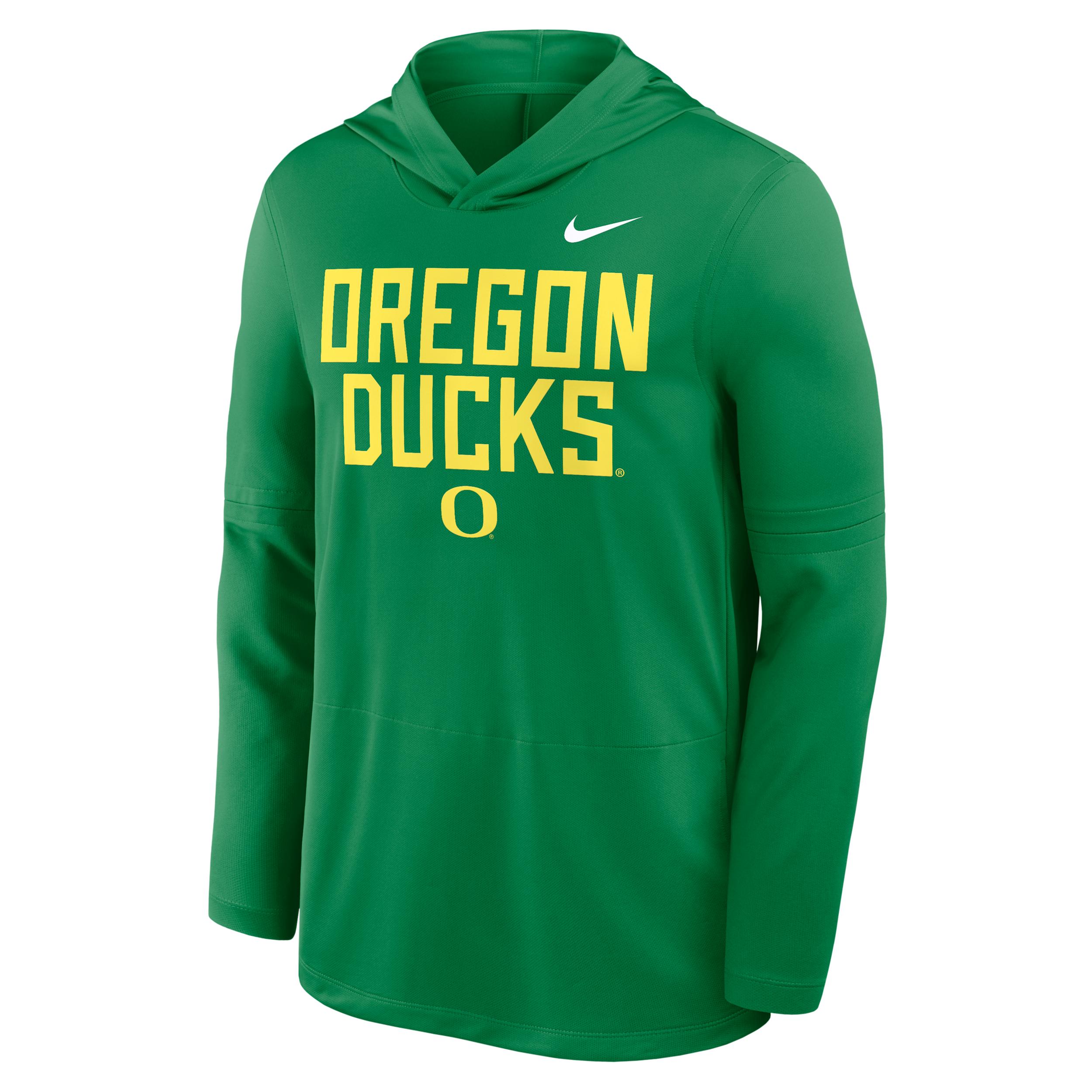 Oregon Sideline Nike Men's Dri-FIT College Long-Sleeve Hooded Top by NIKE