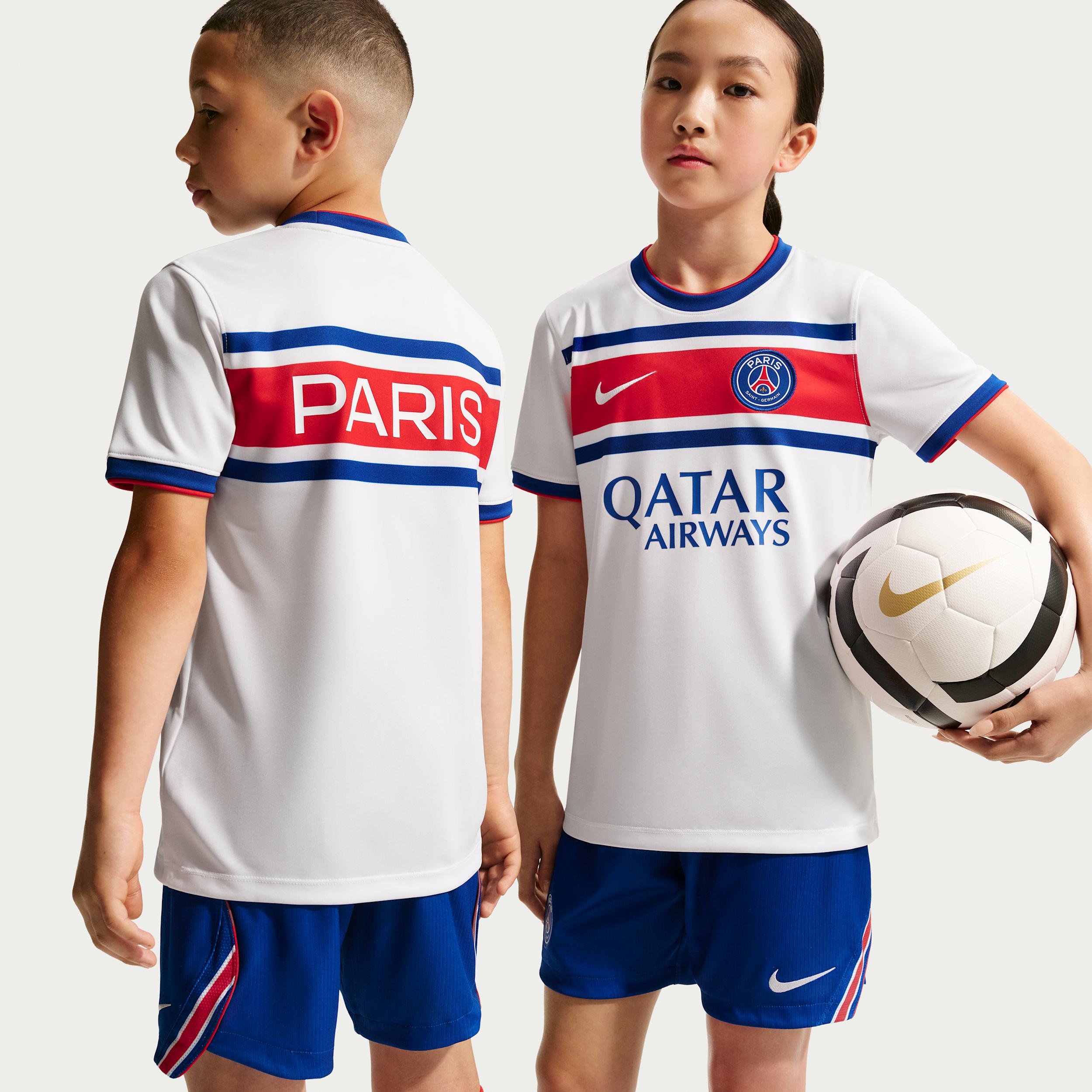 Paris Saint-Germain Home Big Kids' Nike Dri-FIT Soccer Pre-Match Top by NIKE