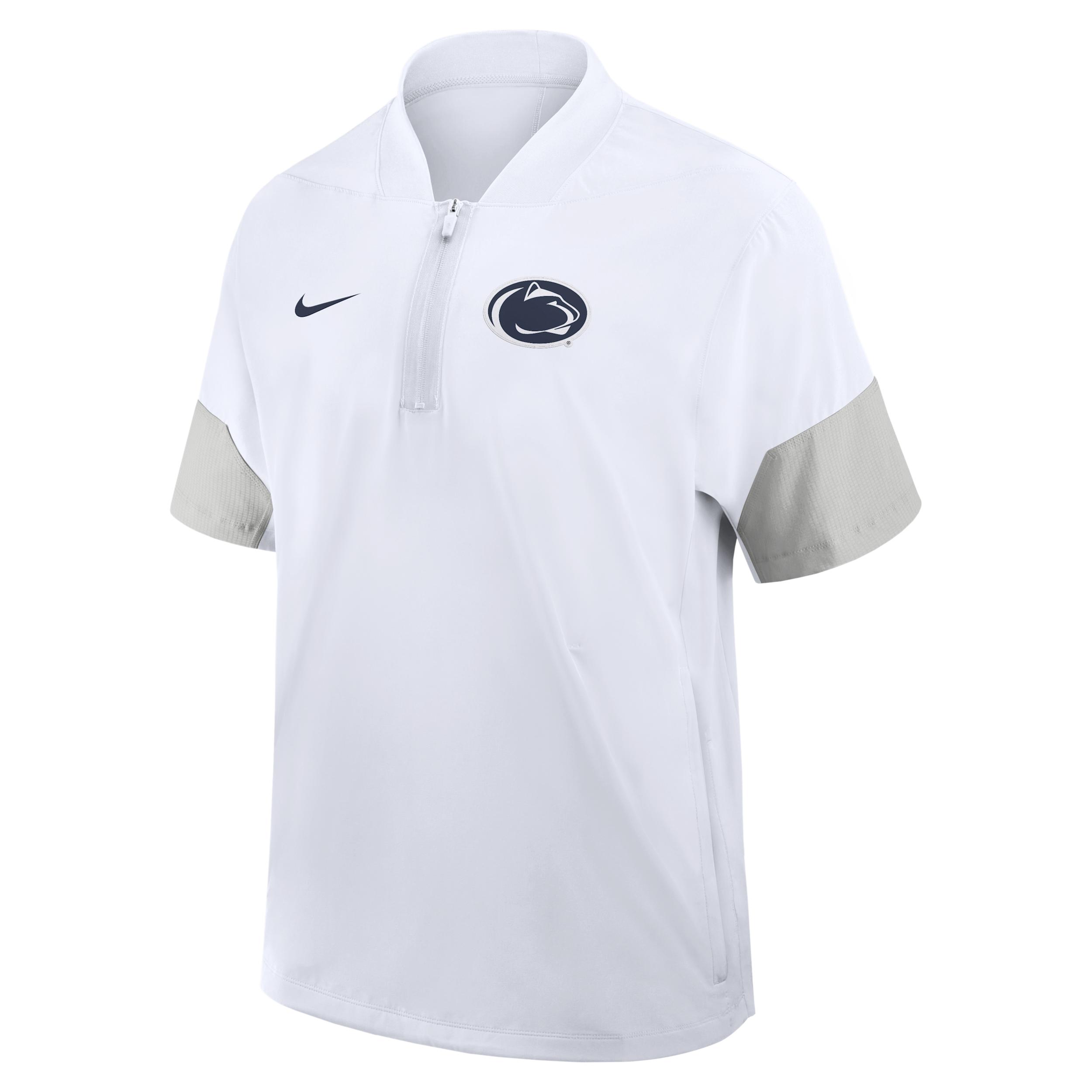 Penn State Sideline Coach Nike Men's College 1/2-Zip Short-Sleeve Jacket by NIKE