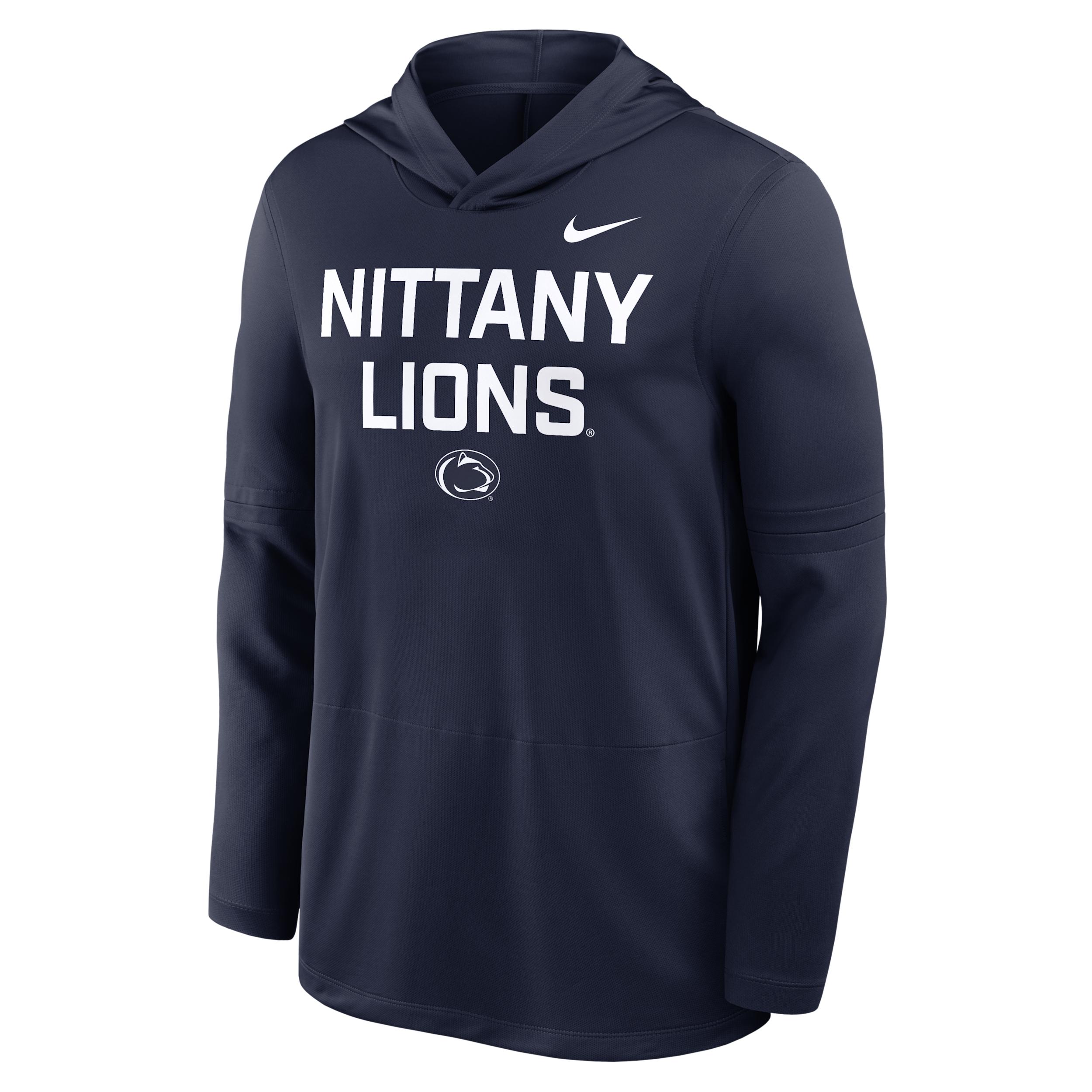 Penn State Sideline Nike Men's Dri-FIT College Long-Sleeve Hooded Top by NIKE
