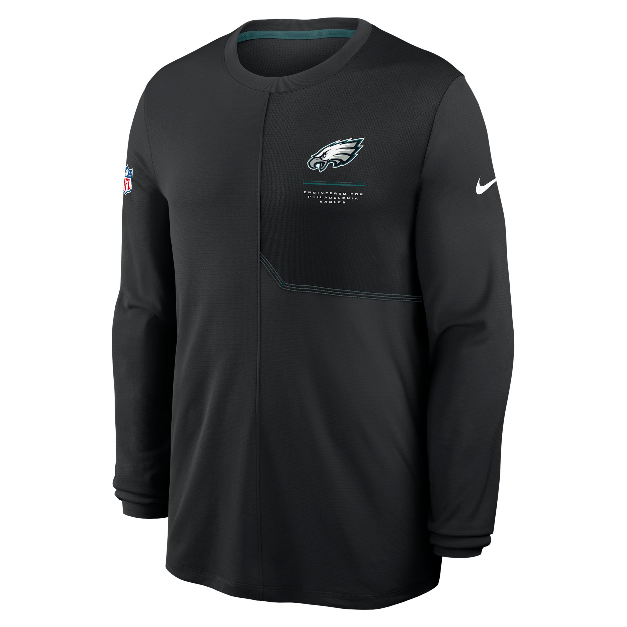 Philadelphia Eagles Sideline Coach Nike Men's Dri-FIT NFL Long-Sleeve Top by NIKE