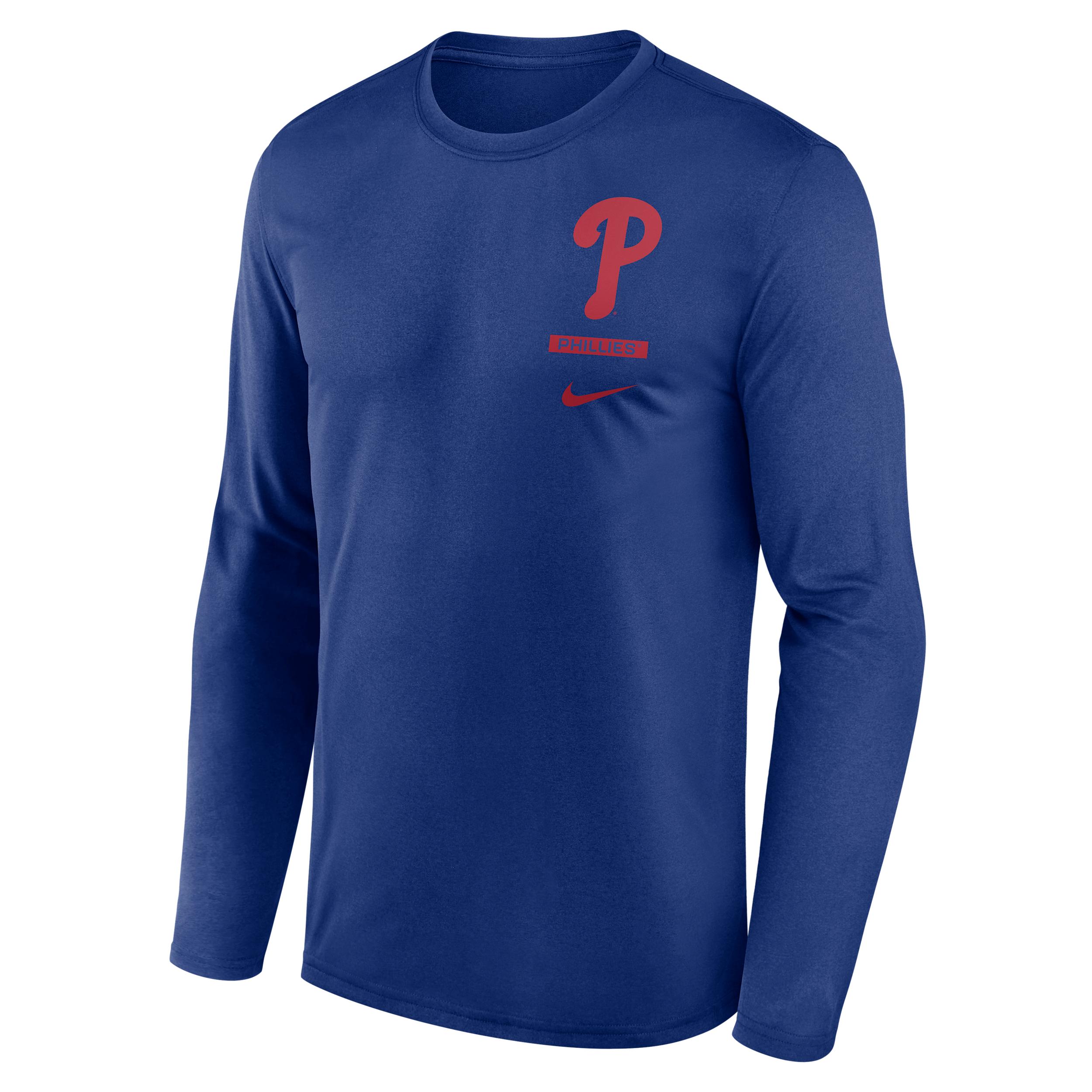 Philadelphia Phillies 2-Hit Legend Nike Men's Dri-FIT MLB Long-Sleeve T-Shirt by NIKE
