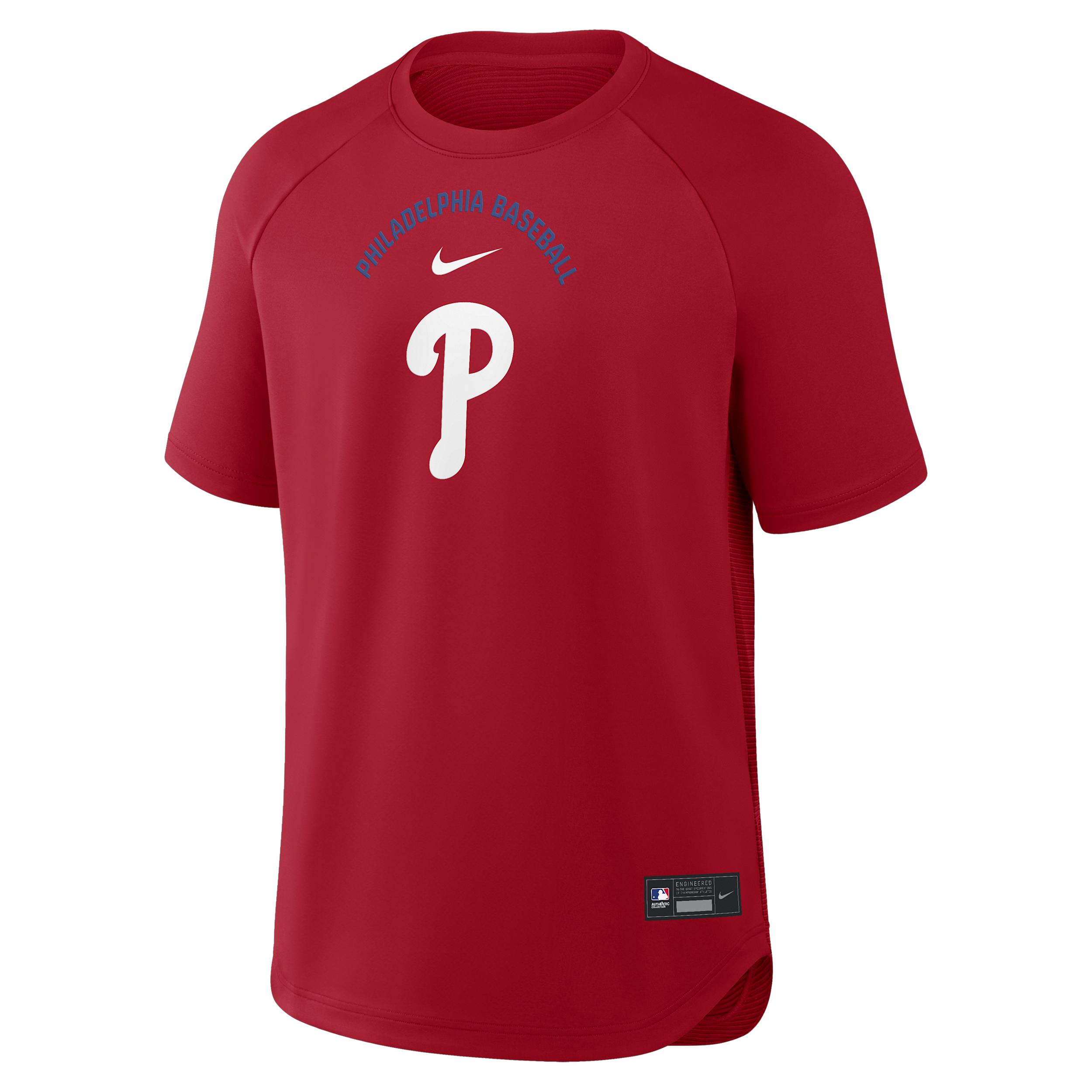 Philadelphia Phillies Authentic Collection Batting Practice Pregame Nike Men's Dri-FIT MLB Top by NIKE