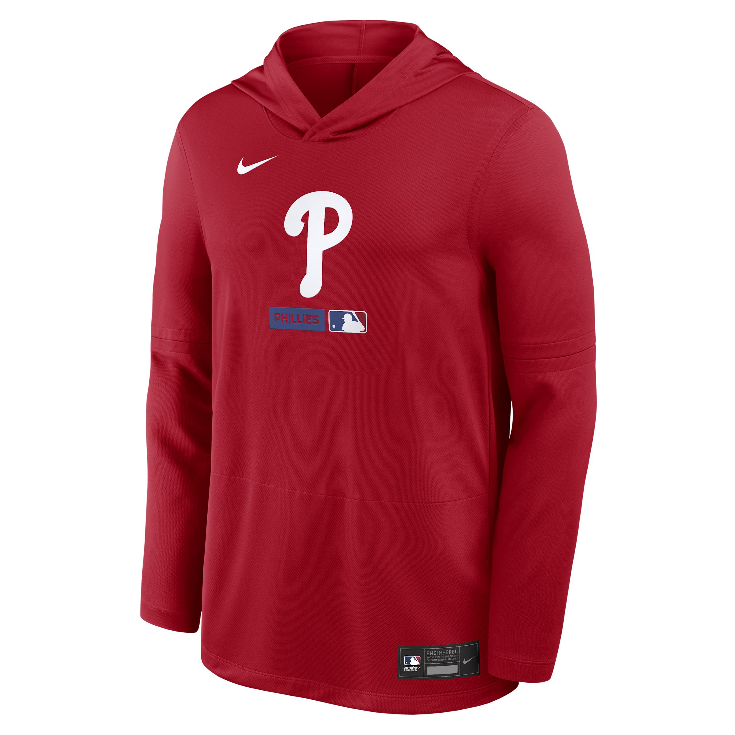 Philadelphia Phillies Authentic Collection Nike Men's Dri-FIT MLB Long-Sleeve Hooded Top by NIKE