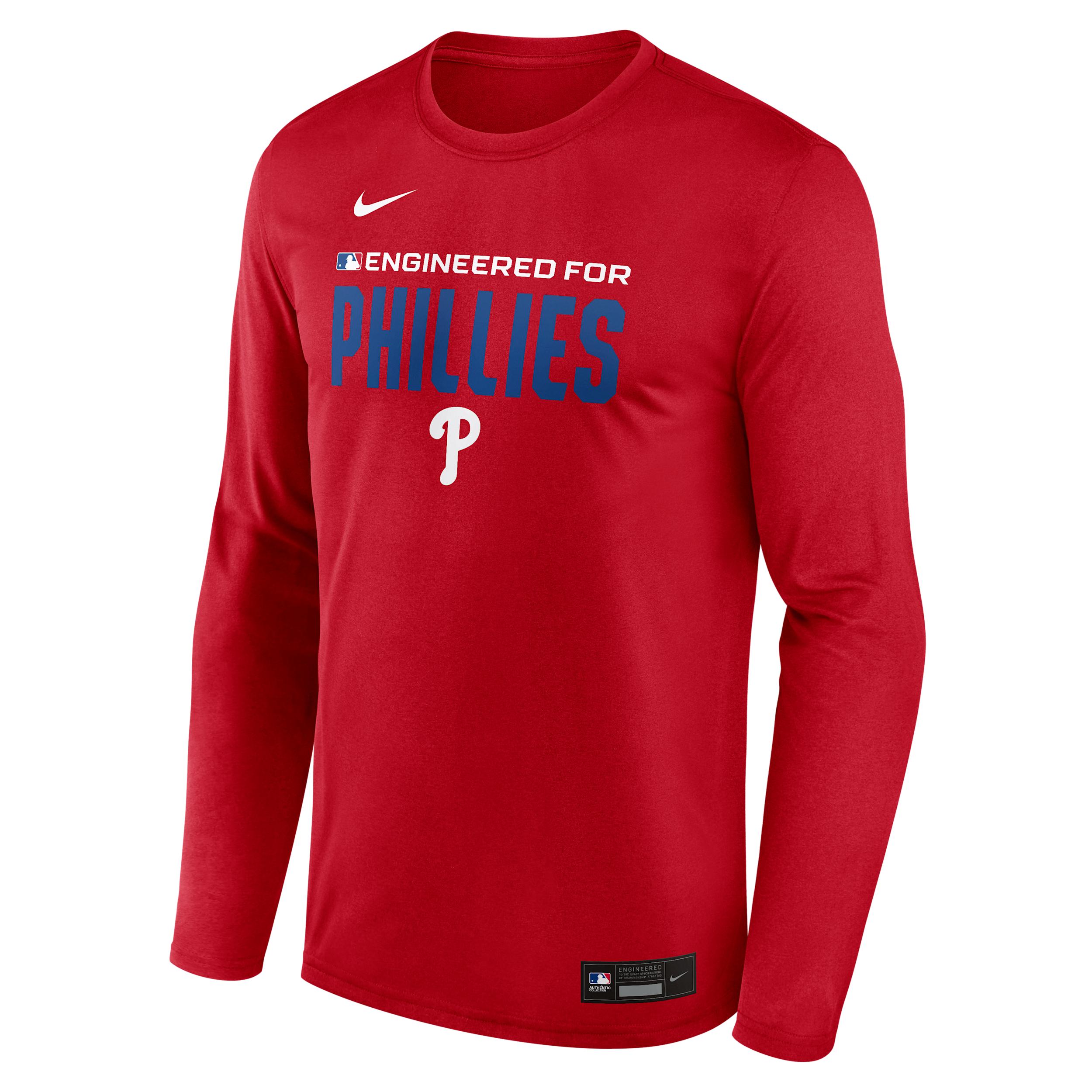 Philadelphia Phillies Authentic Collection Team Issue Nike Men's Dri-FIT MLB Long-Sleeve T-Shirt by NIKE