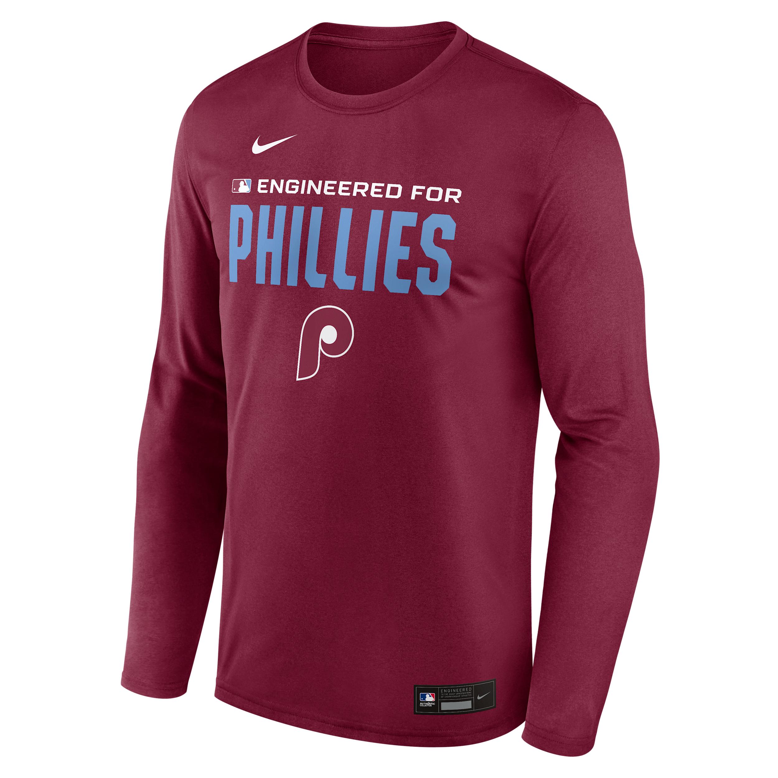 Philadelphia Phillies Authentic Collection Team Issue Nike Men's Dri-FIT MLB Long-Sleeve T-Shirt by NIKE