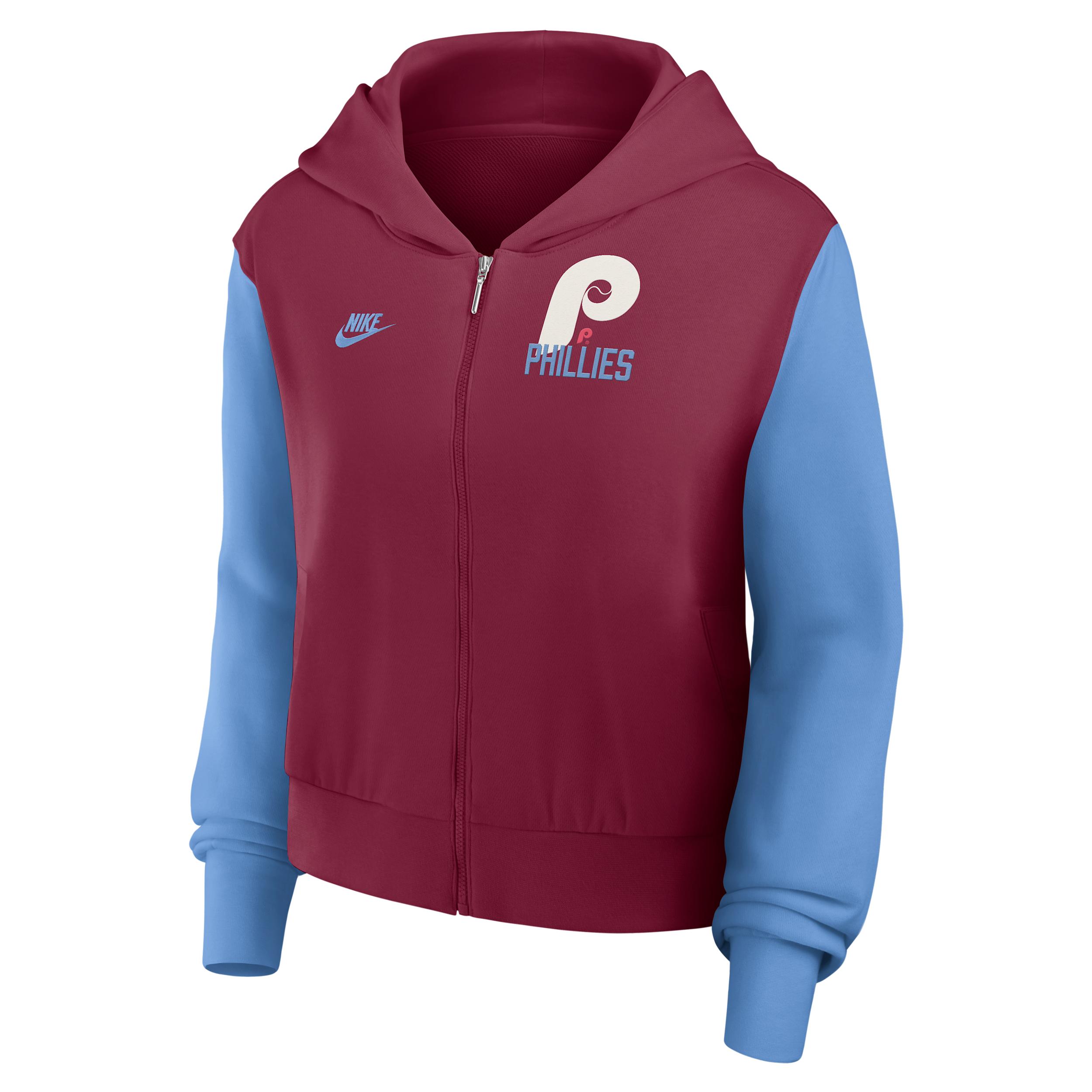 Philadelphia Phillies Cooperstown Nike Women's MLB Full-Zip Hoodie by NIKE