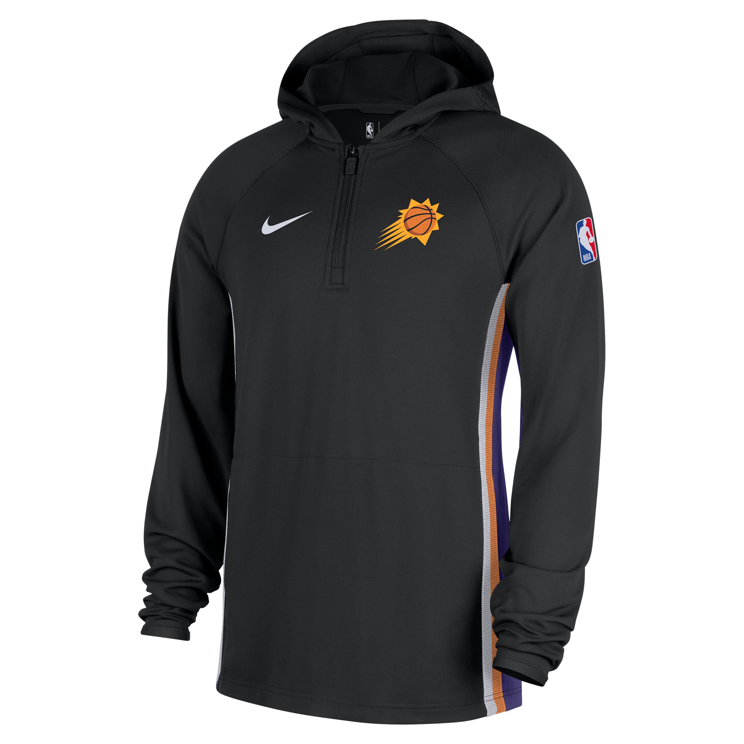 Phoenix Suns Zoned Nike Men's Dri-FIT NBA 1/4-Zip Hoodie by NIKE