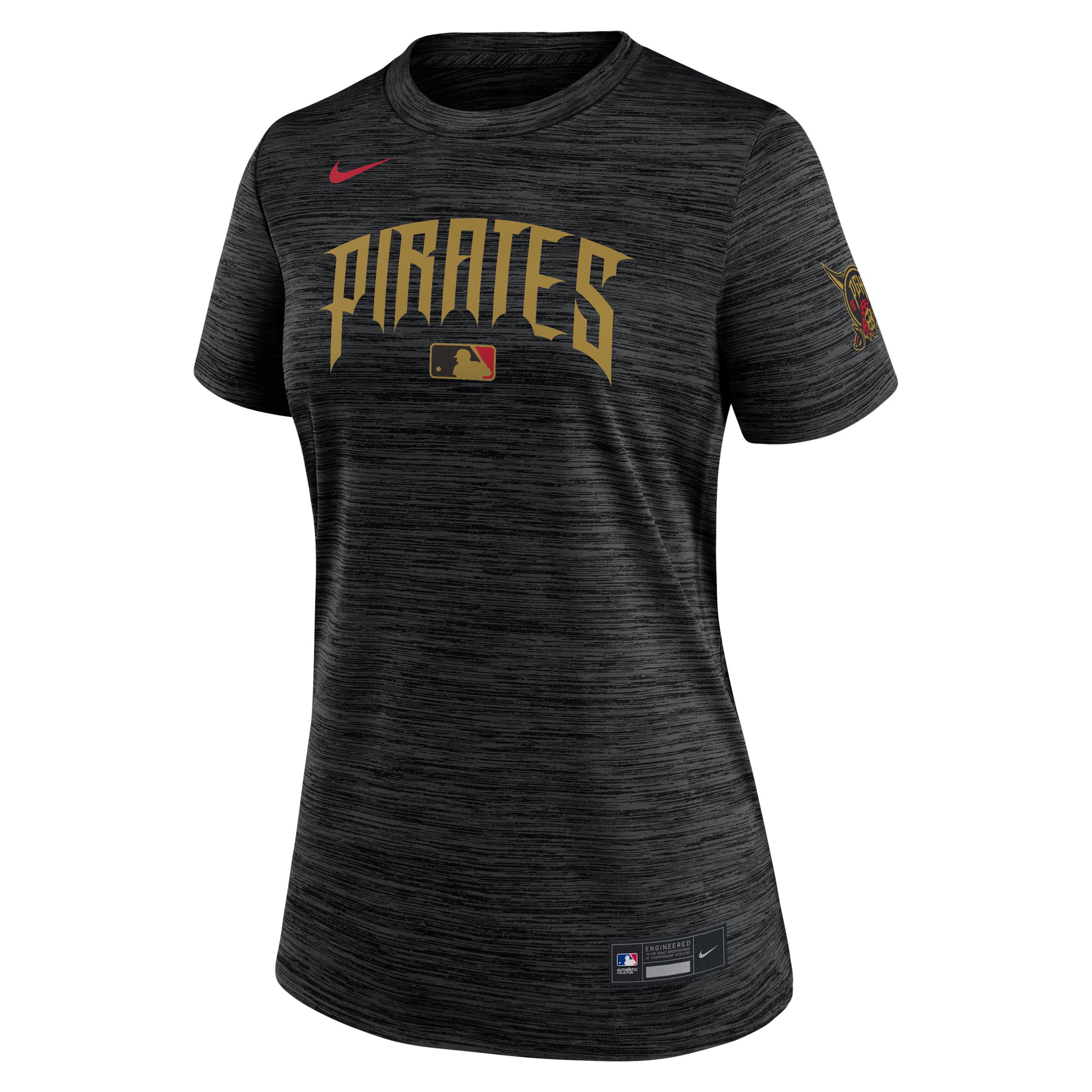 Pittsburgh Pirates Authentic Collection City Connect Velocity Nike Women's Dri-FIT MLB T-Shirt by NIKE