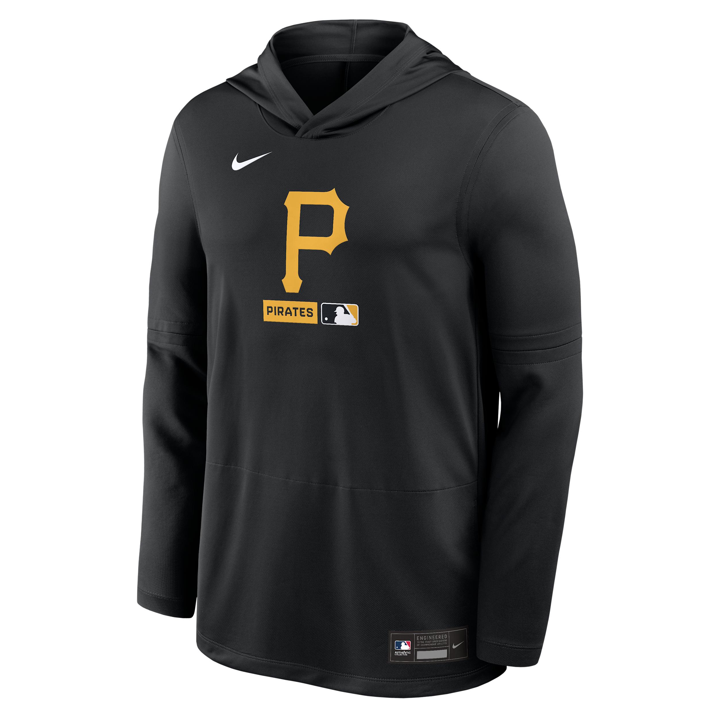 Pittsburgh Pirates Authentic Collection Nike Men's Dri-FIT MLB Long-Sleeve Hooded Top by NIKE