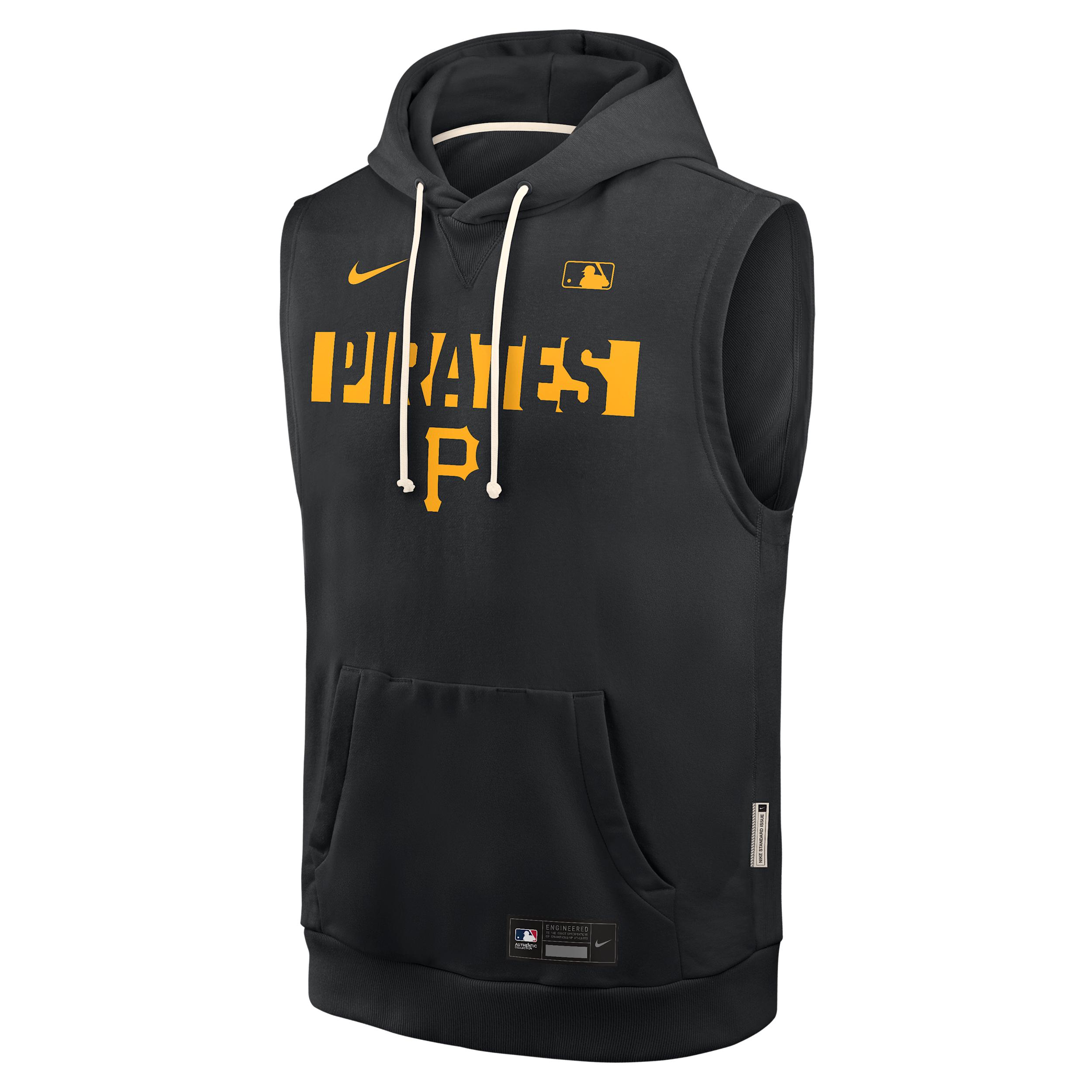 Pittsburgh Pirates Authentic Collection Standard Issue Nike Men's Dri-FIT MLB Sleeveless Pullover Hoodie by NIKE