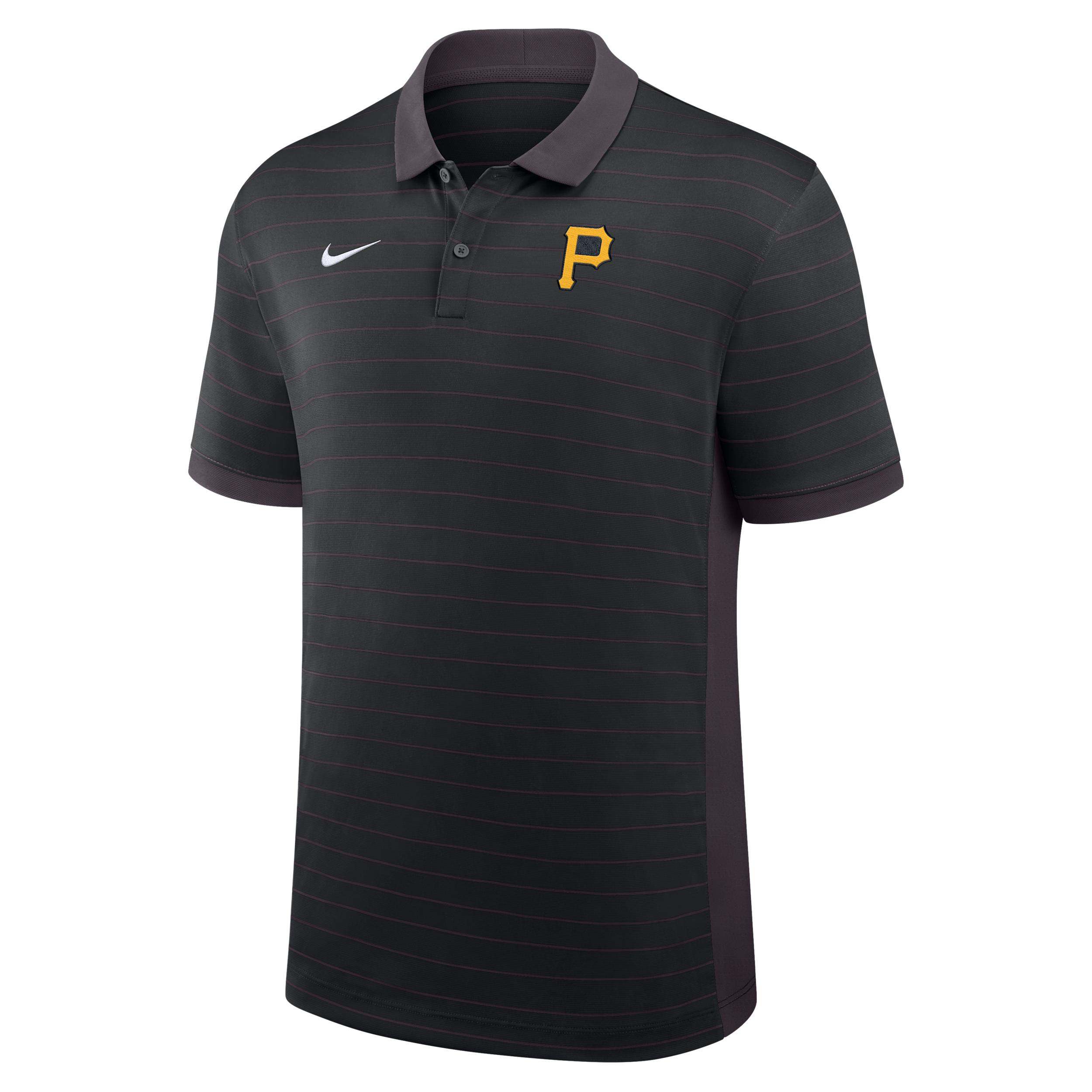 Pittsburgh Pirates Authentic Collection Striped Victory Nike Men's Dri-FIT MLB Polo by NIKE
