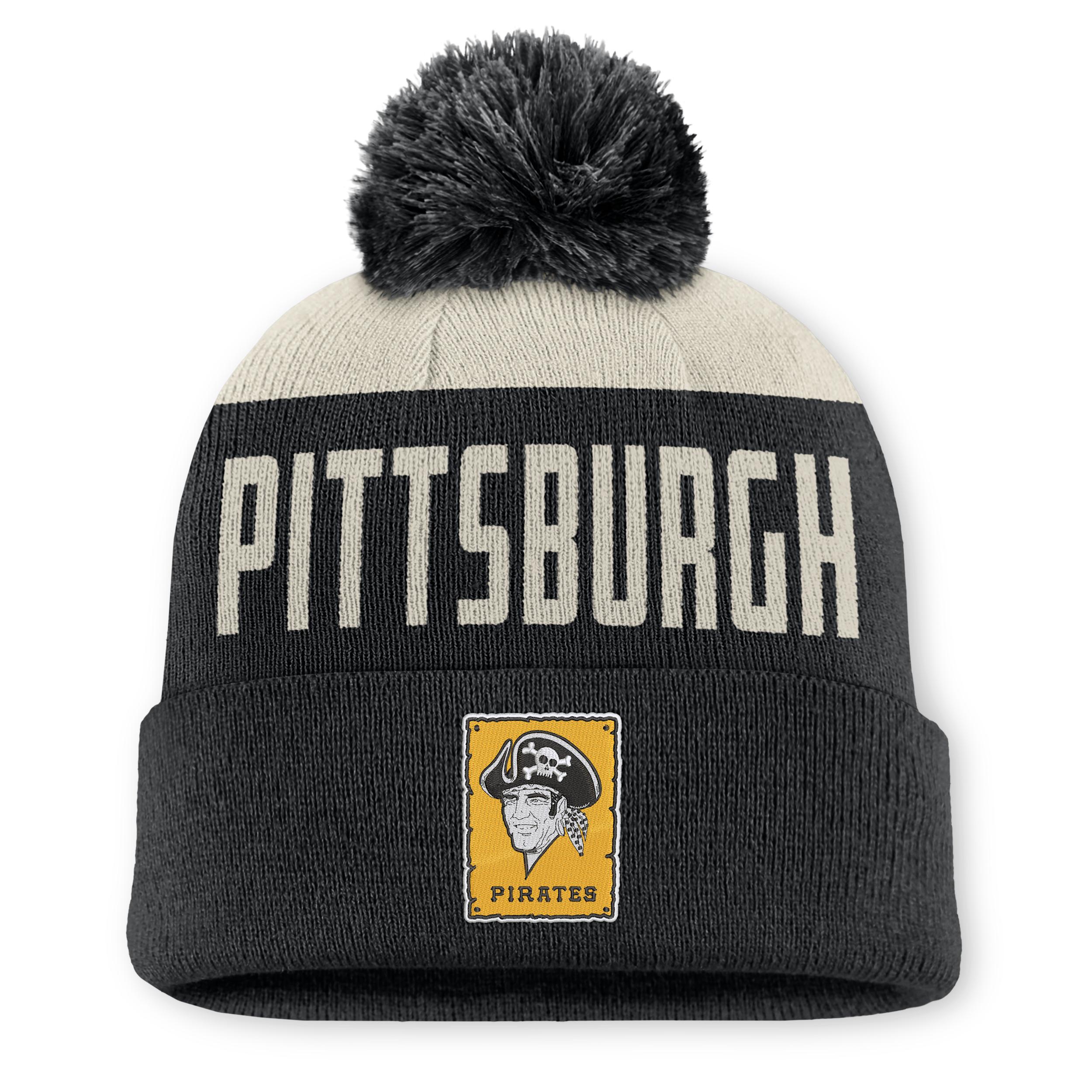 Pittsburgh Pirates Cooperstown Peak Nike Men's MLB Cuffed Pom Beanie by NIKE