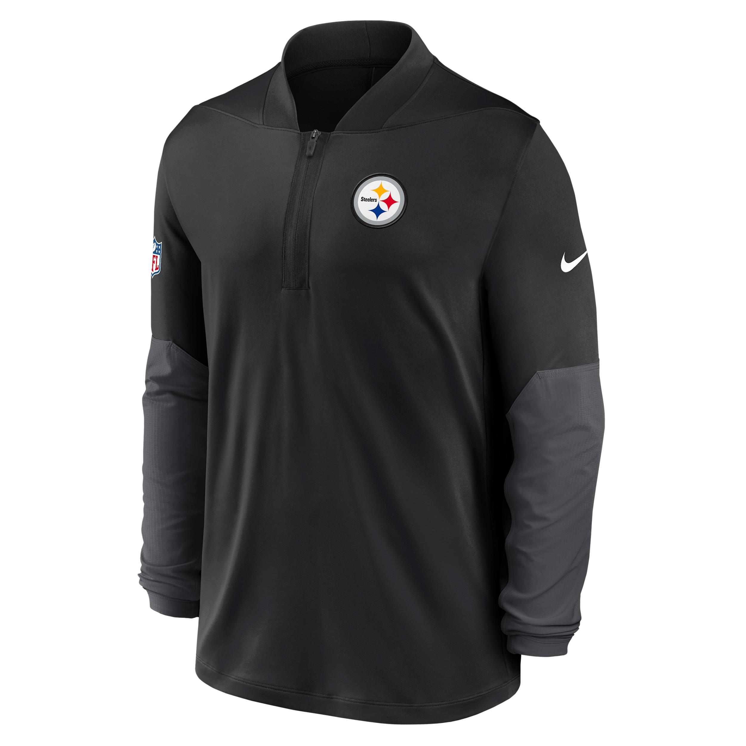 Pittsburgh Steelers Feel The Pressure Nike Men's Dri-FIT NFL 1/2-Zip Top by NIKE