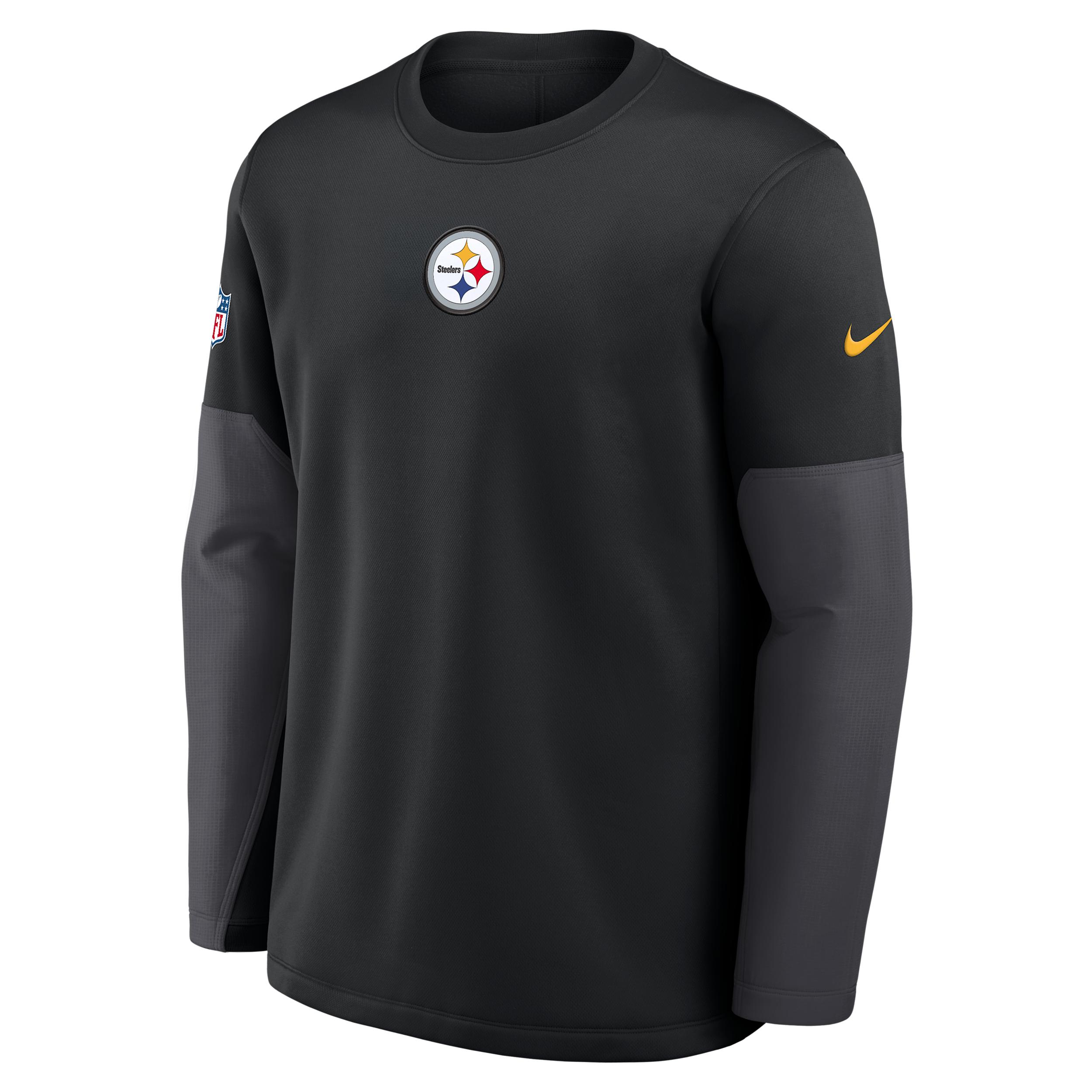Pittsburgh Steelers Scripted To Win Sideline Coach Nike Men's Therma-FIT NFL Long-Sleeve T-Shirt by NIKE