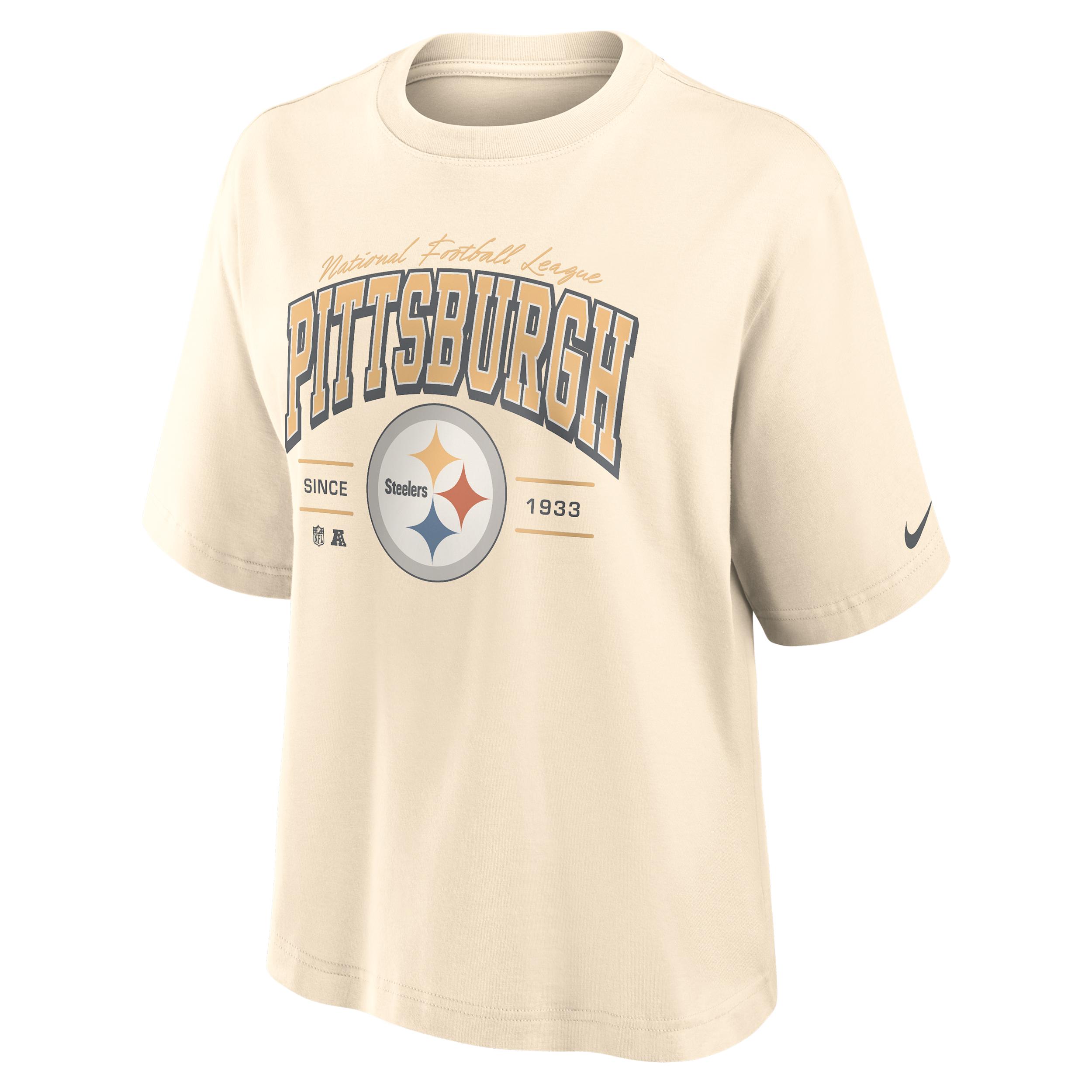 Pittsburgh Steelers Vintage Mod Boxy Nike Women's NFL T-Shirt by NIKE