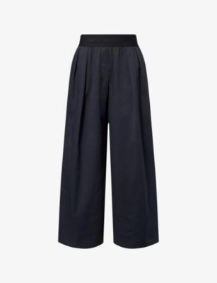 Pleated Wide-Leg Cotton-Blend Trousers by NIKE