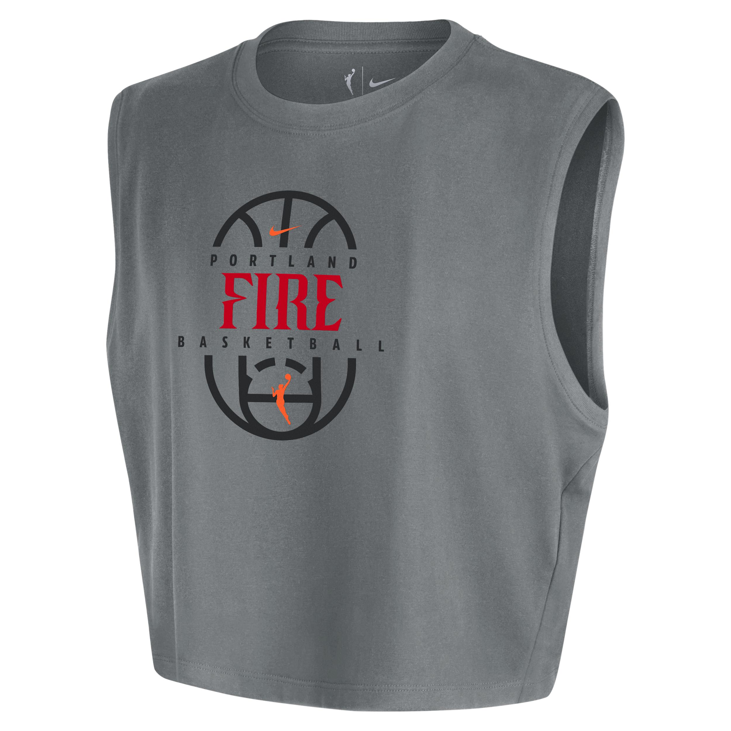 Portland Fire Nike Women's WNBA Sleeveless Cropped T-Shirt by NIKE