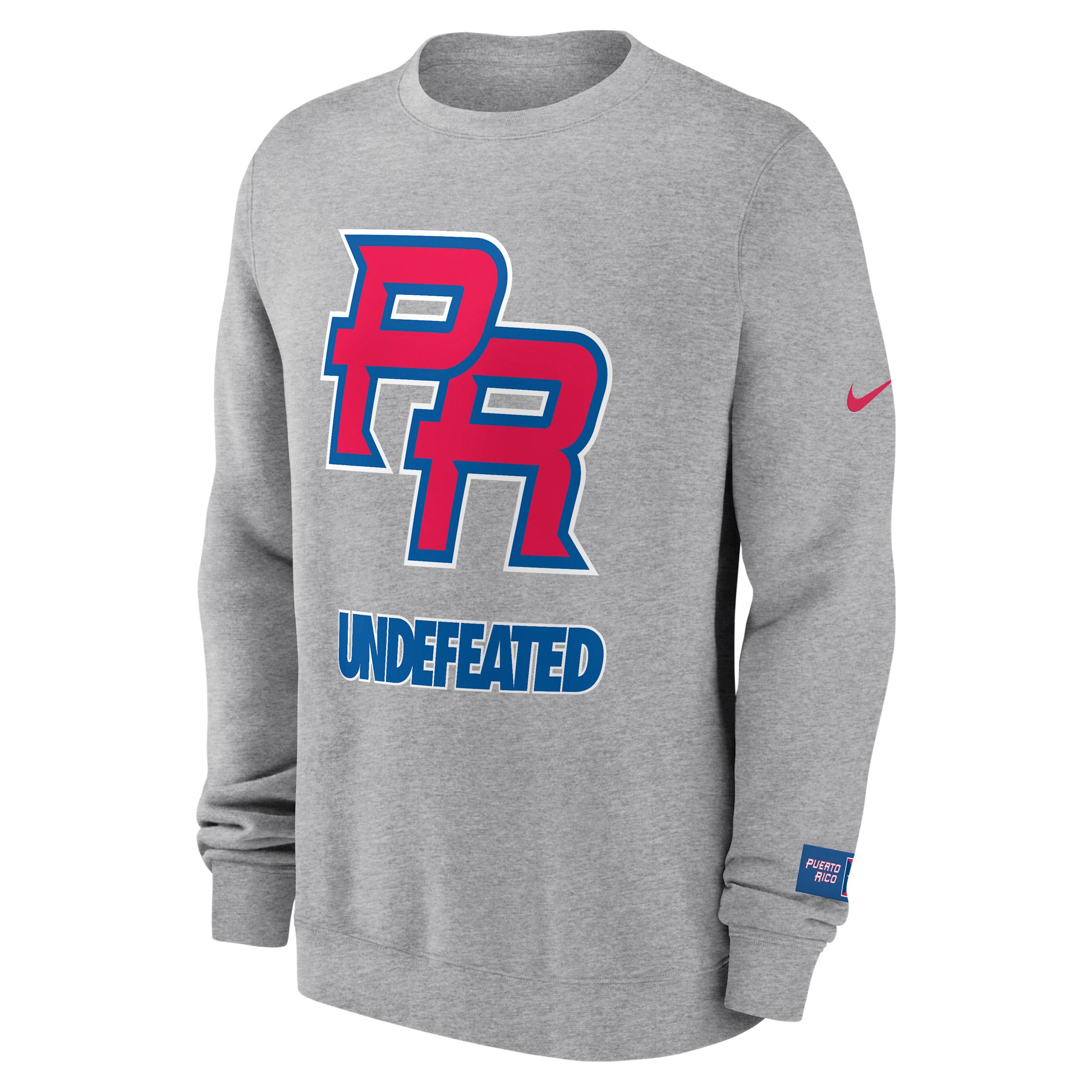 Puerto Rico National Baseball Team 2026 World Baseball Classic Complex Undefeated Nike Men's Pullover Crew by NIKE